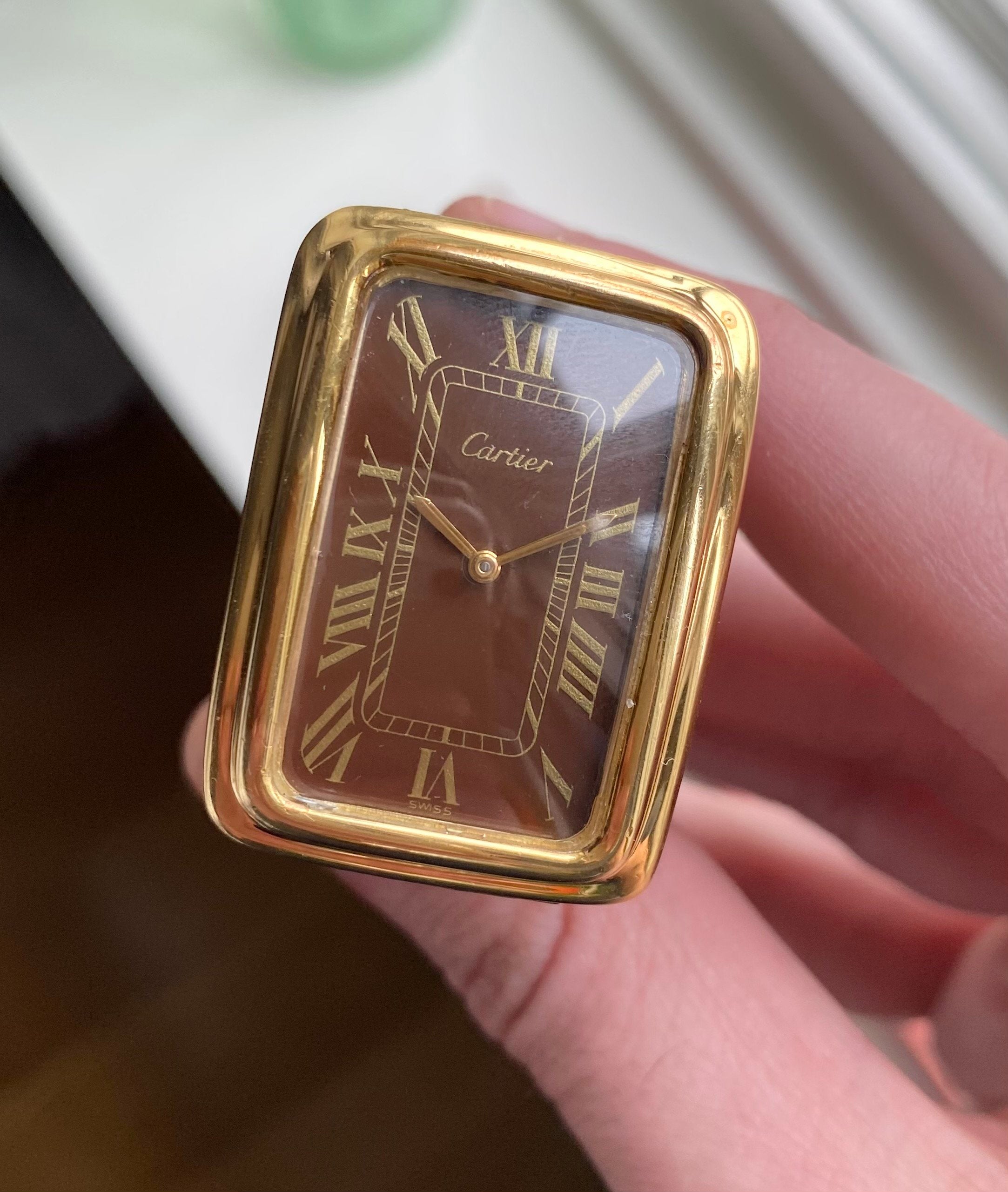 Cartier Tank Jumbo XL — Brown Roman Numeral Dial