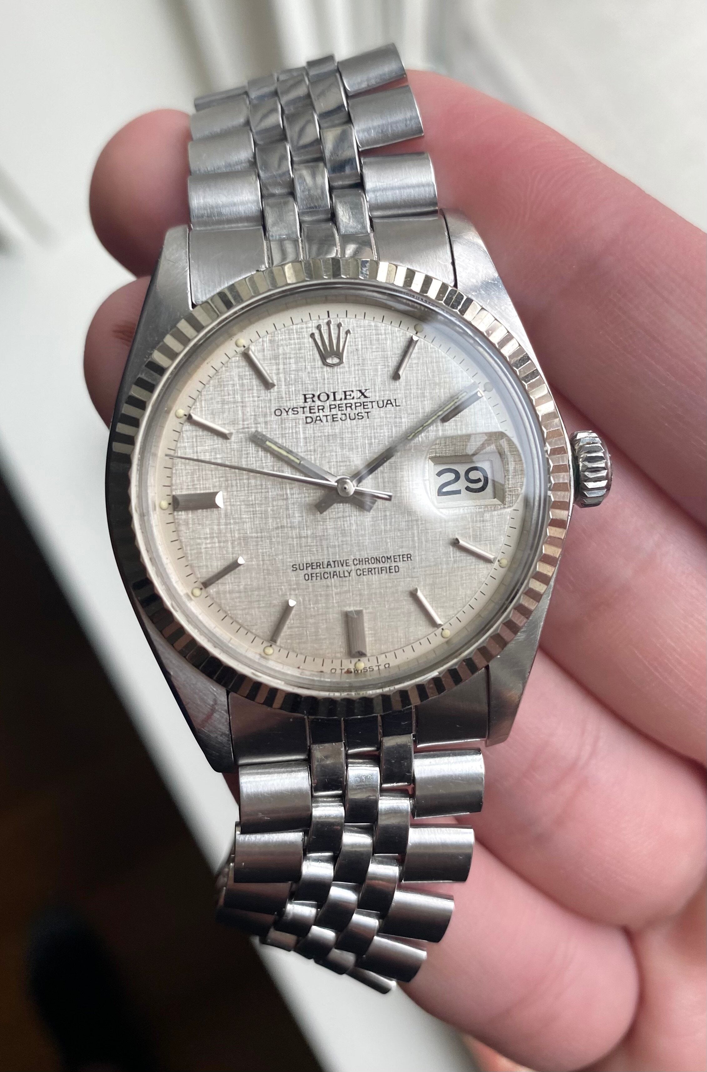 Rolex Datejust ref. 1601 — Linen "Sigma" Dial