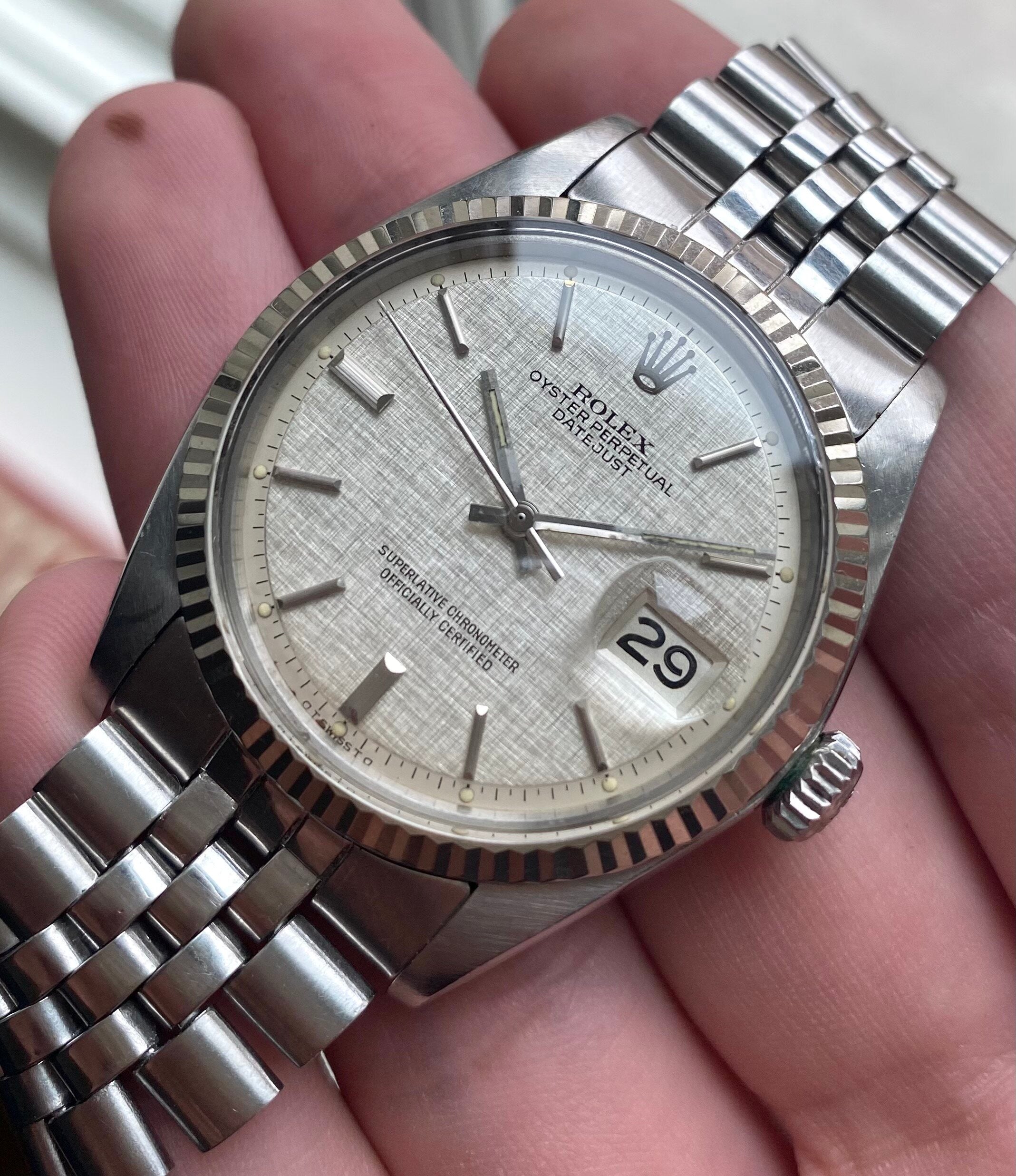 Rolex Datejust ref. 1601 — Linen "Sigma" Dial