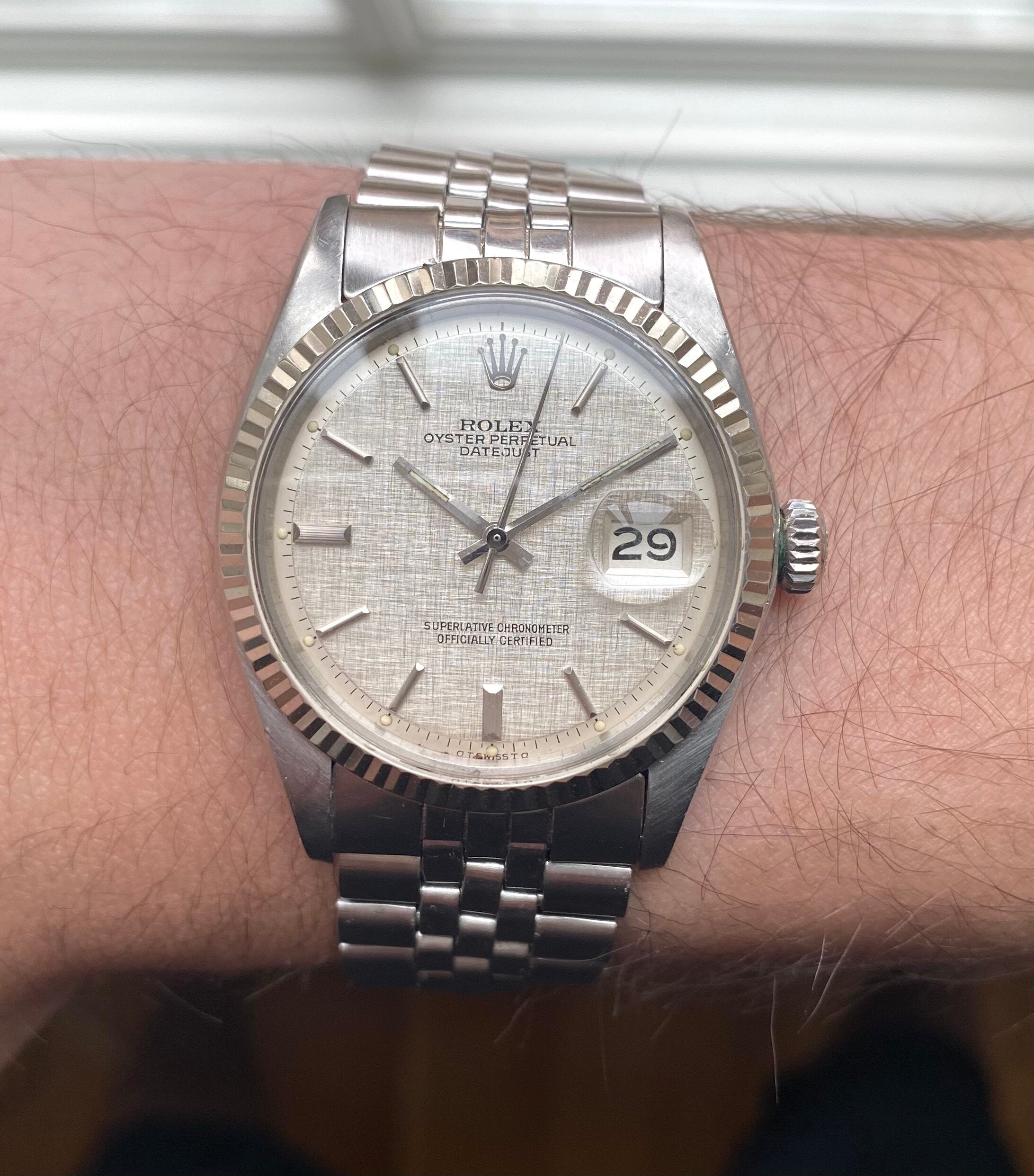 Rolex Datejust ref. 1601 — Linen "Sigma" Dial