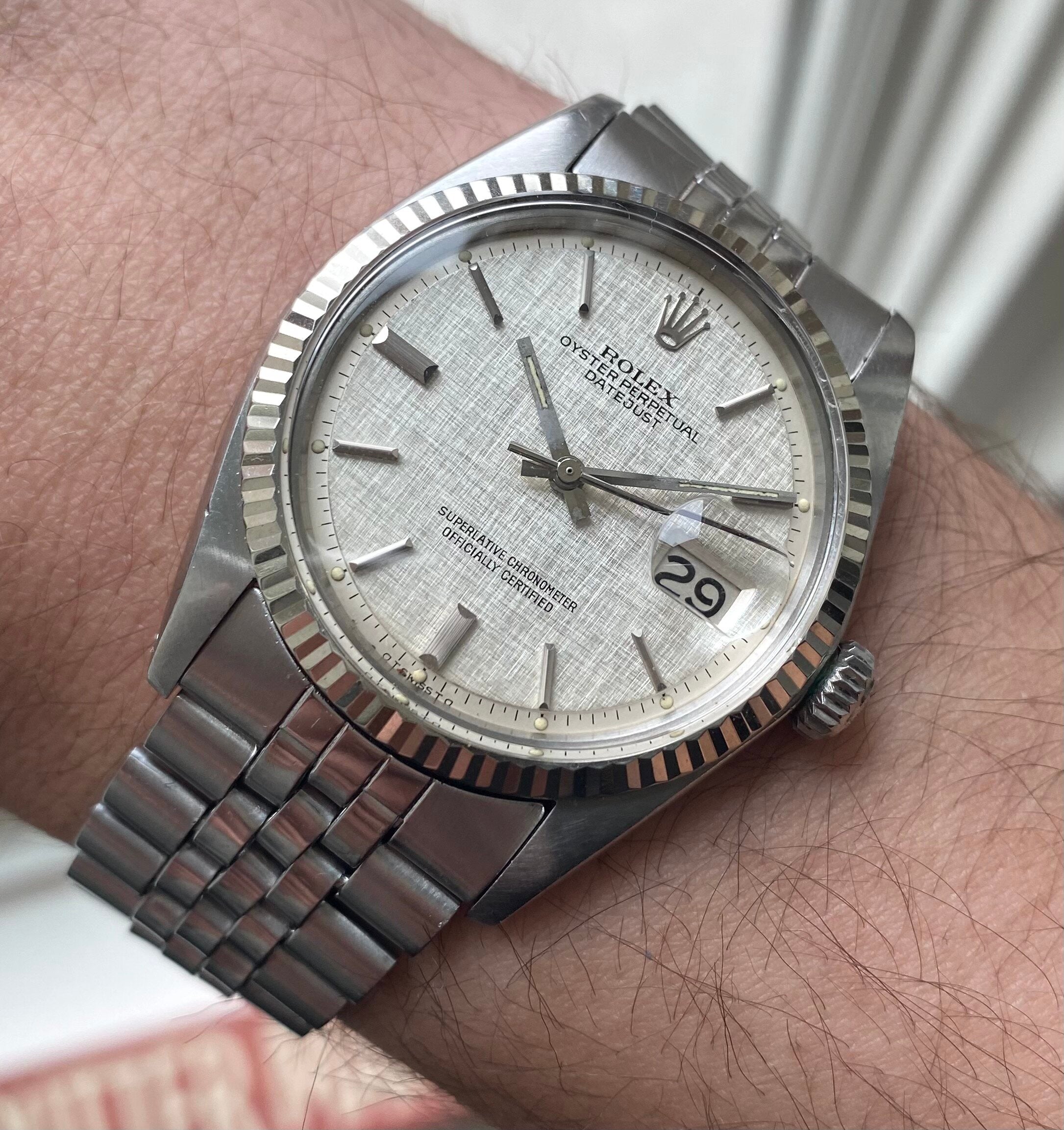 Rolex Datejust ref. 1601 — Linen "Sigma" Dial