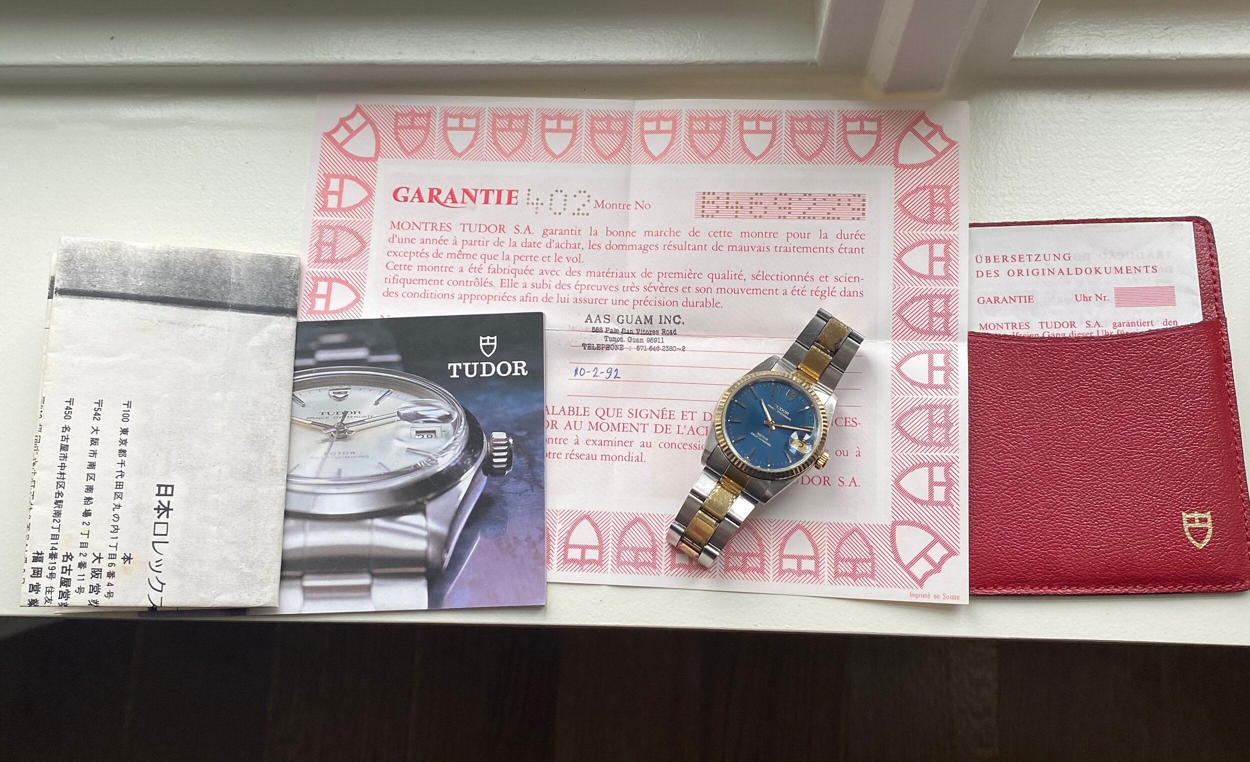 Tudor Prince Oysterdate — Box and Papers