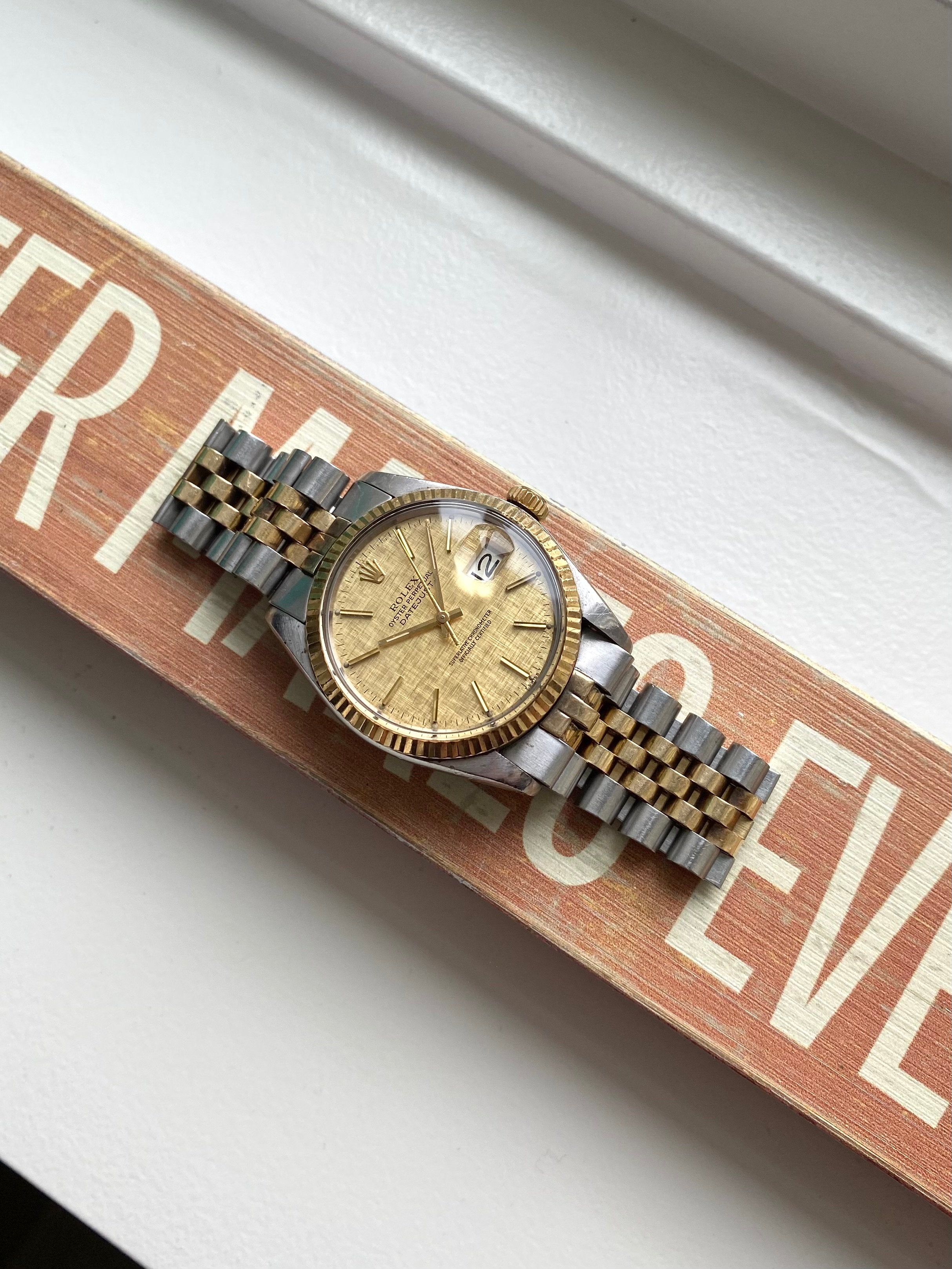 Rolex Datejust 16013 - Champagne Linen