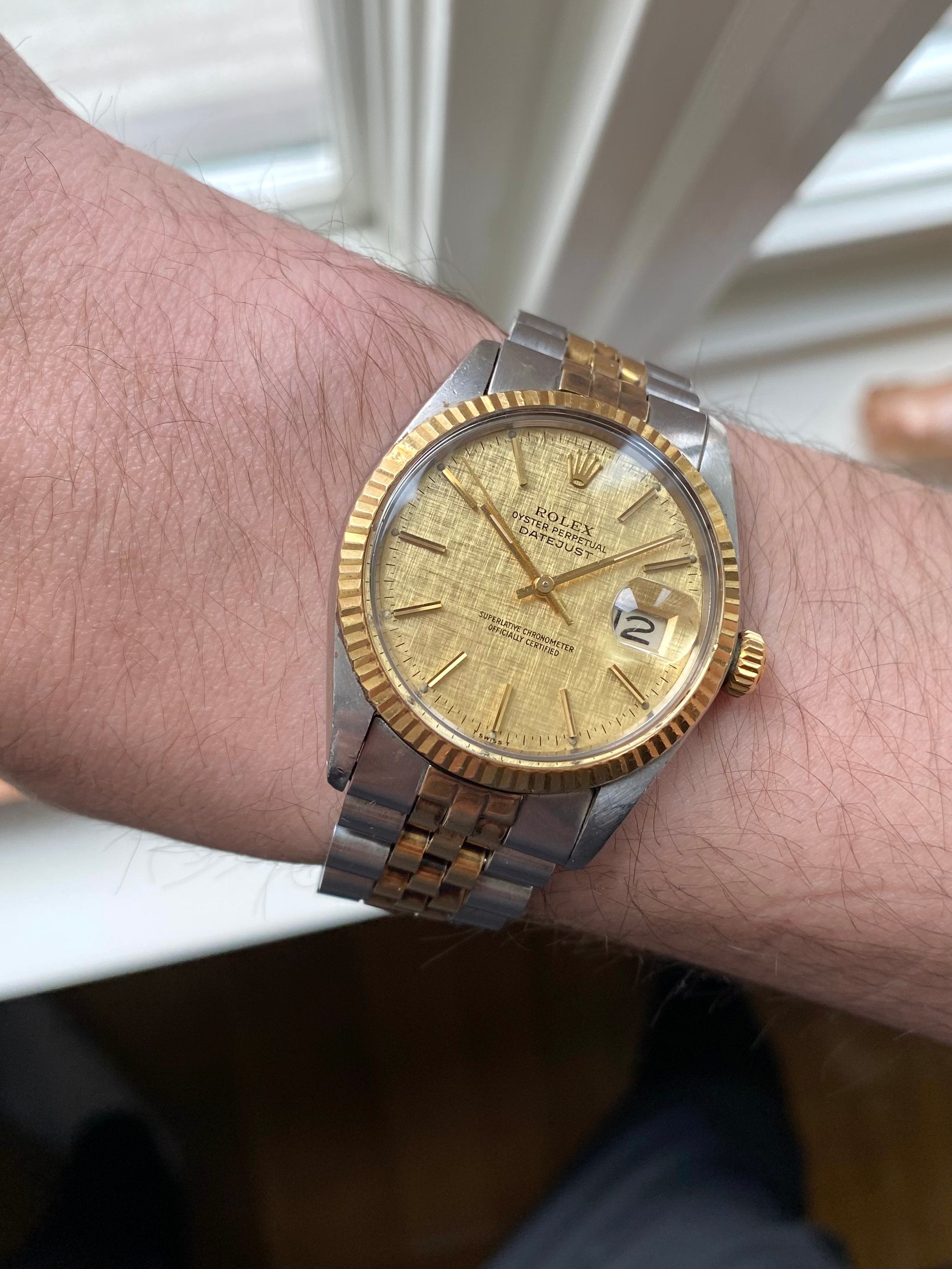 Rolex Datejust 16013 - Champagne Linen