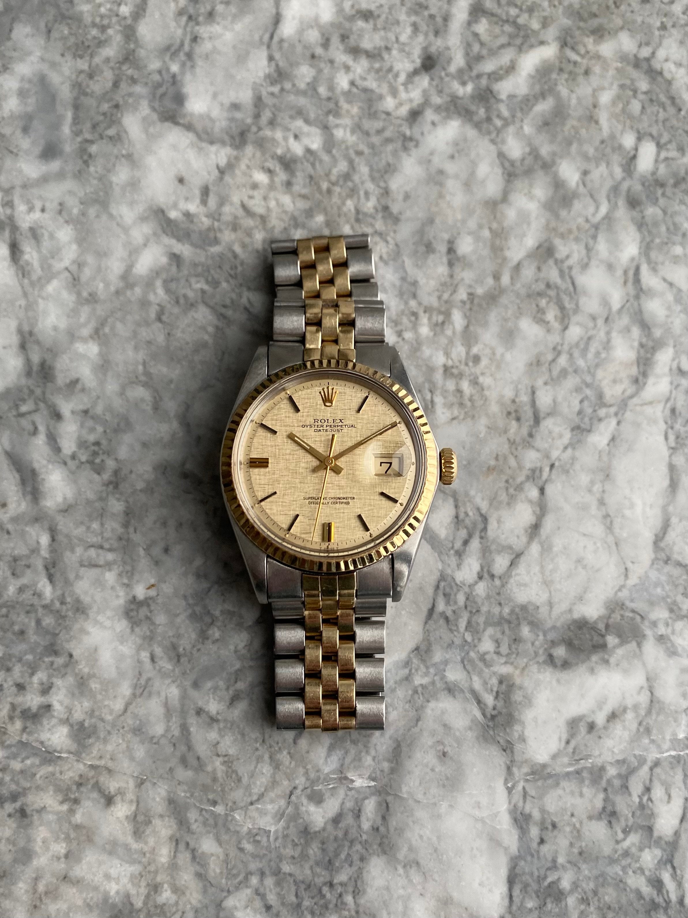 Rolex Datejust 1601 - Champagne Linen Dial.