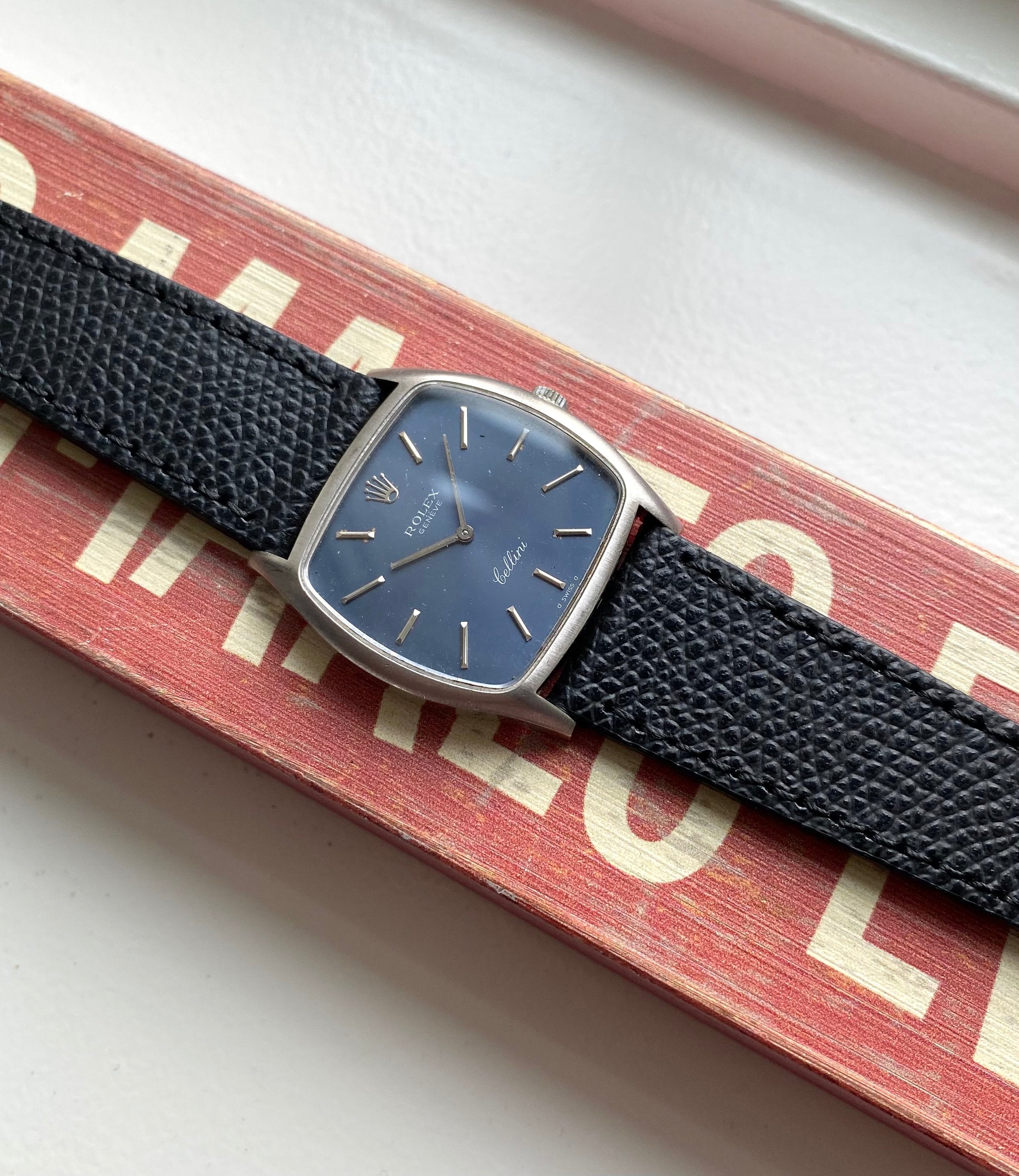 Rolex Cellini ref. 3805 — Blue Tonneau