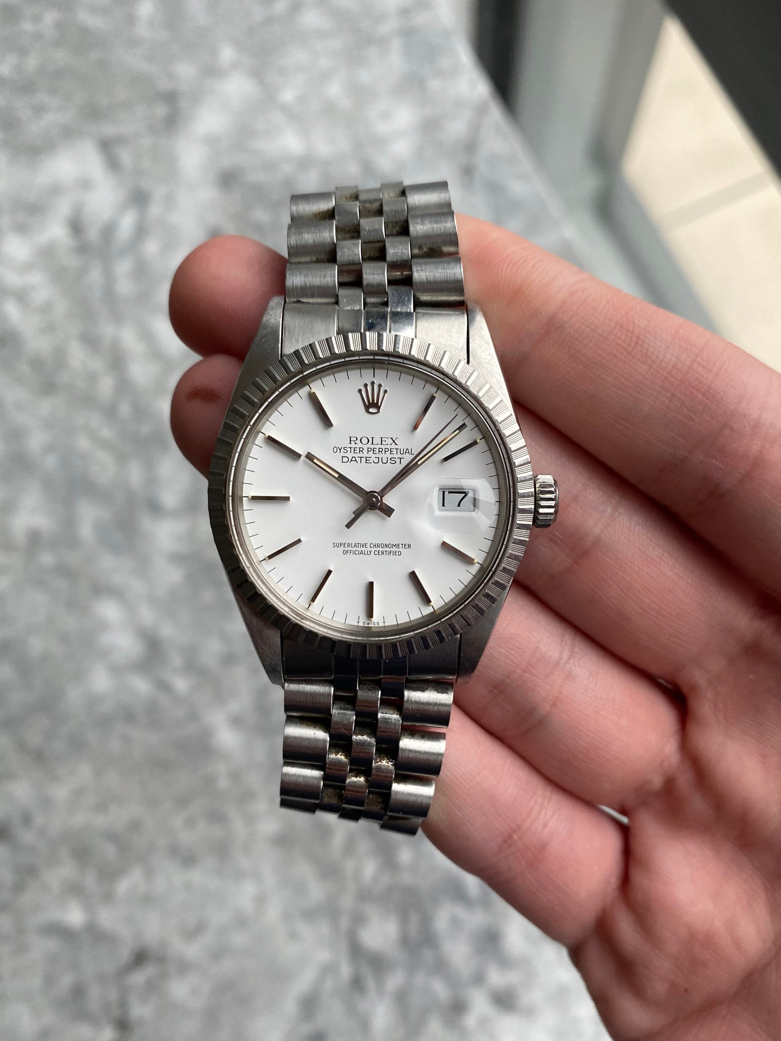 Rolex Datejust 16030 - Matte White.