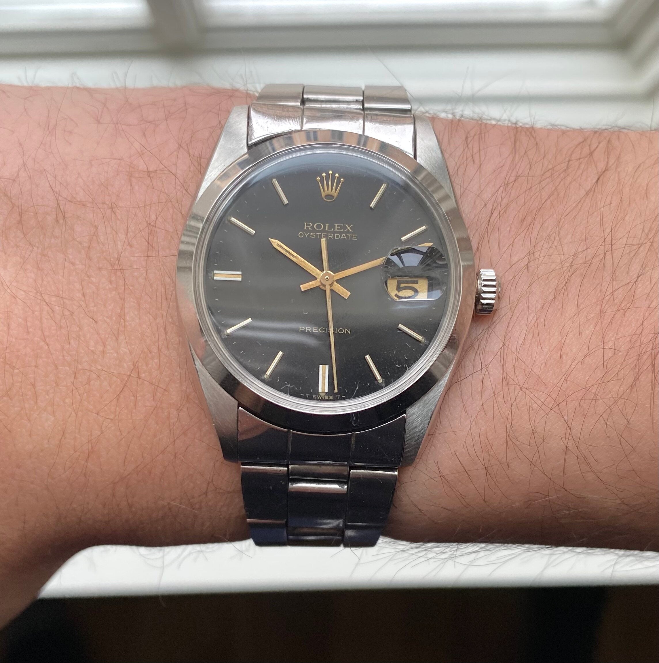 Rolex Oysterdate Precision ref. 6694 — Black Dial