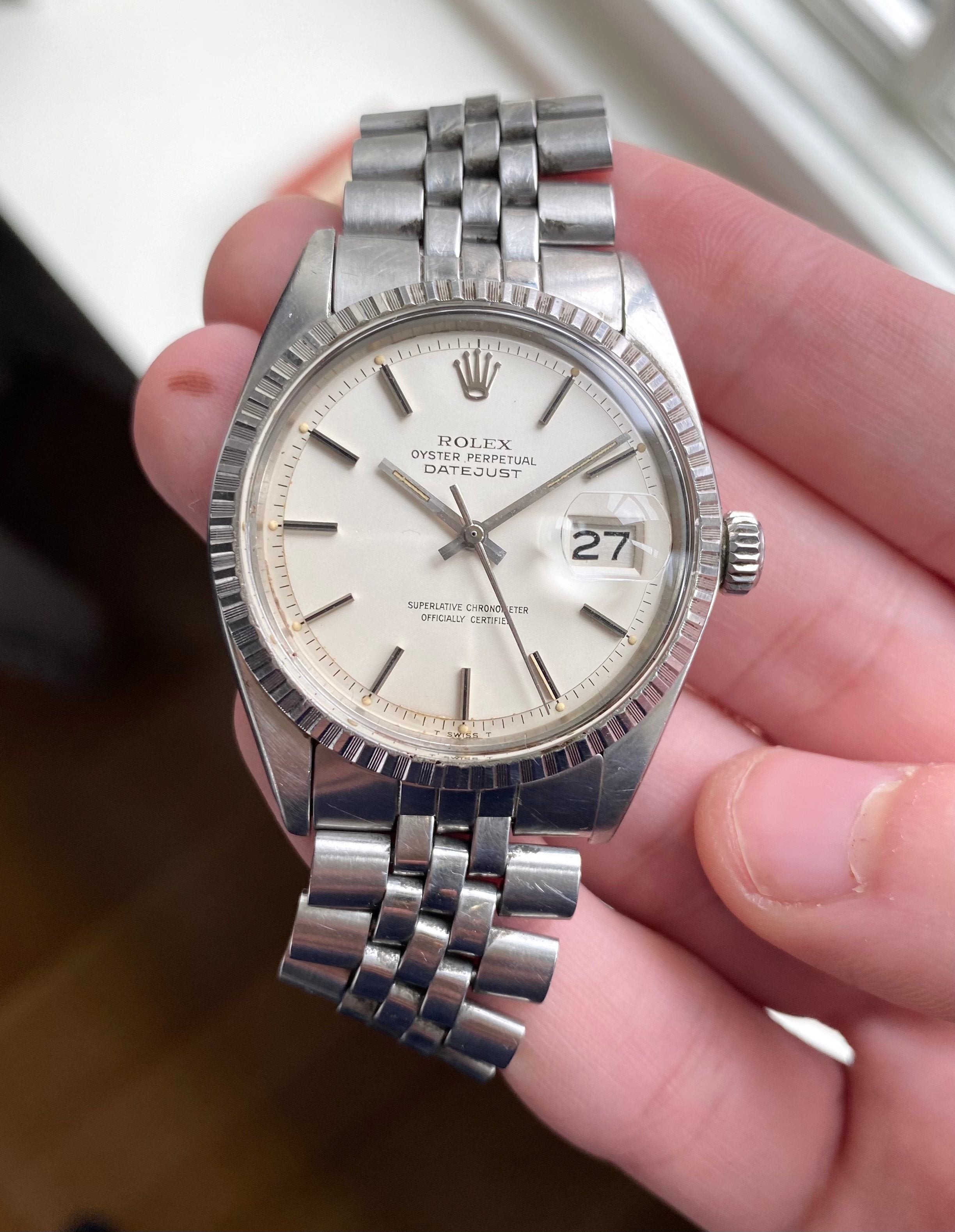 Rolex Datejust ref. 1603 — Matte White Dial