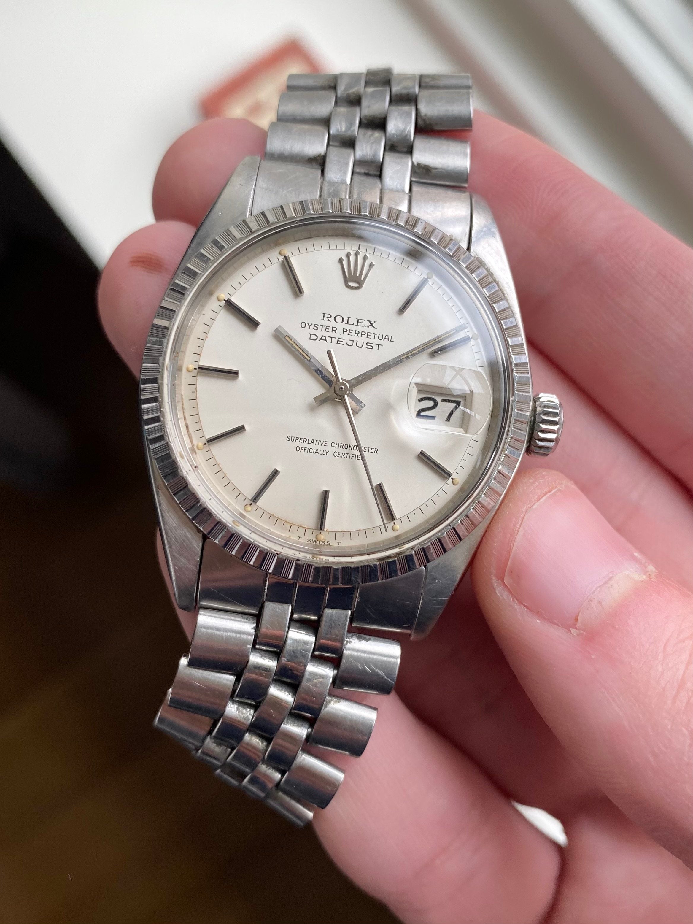 Rolex Datejust ref. 1603 — Matte White Dial