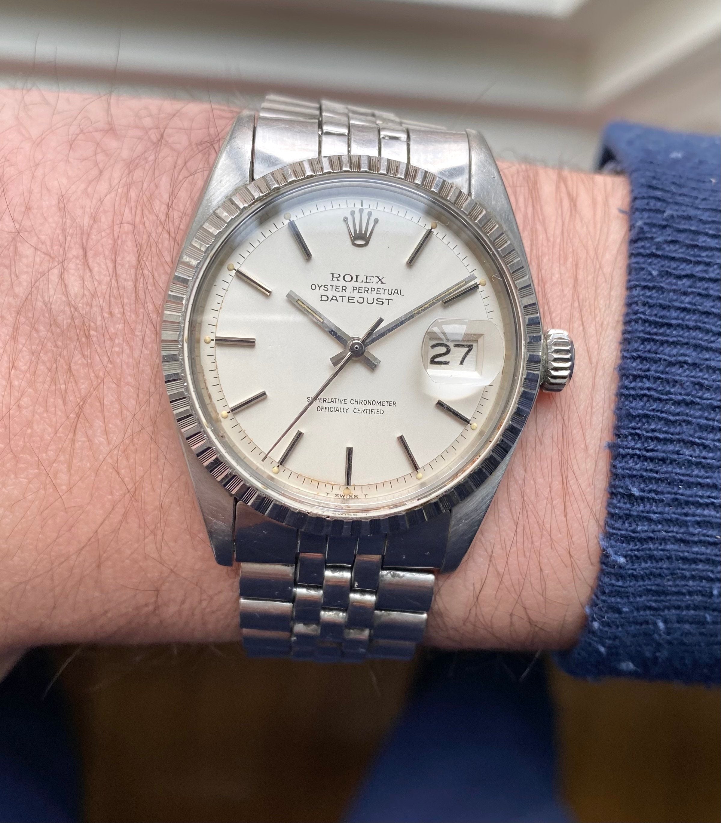 Rolex Datejust ref. 1603 — Matte White Dial