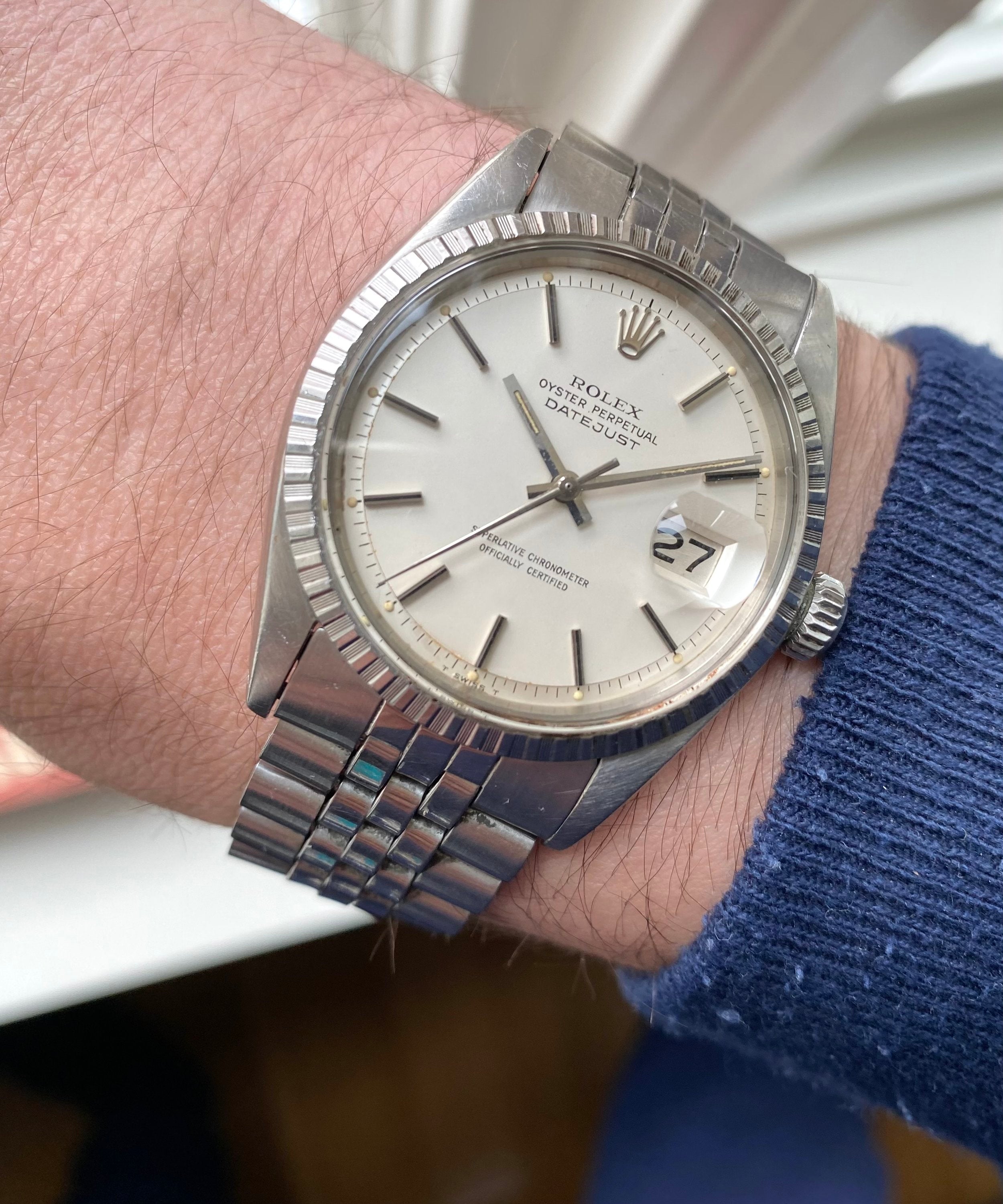 Rolex Datejust ref. 1603 — Matte White Dial