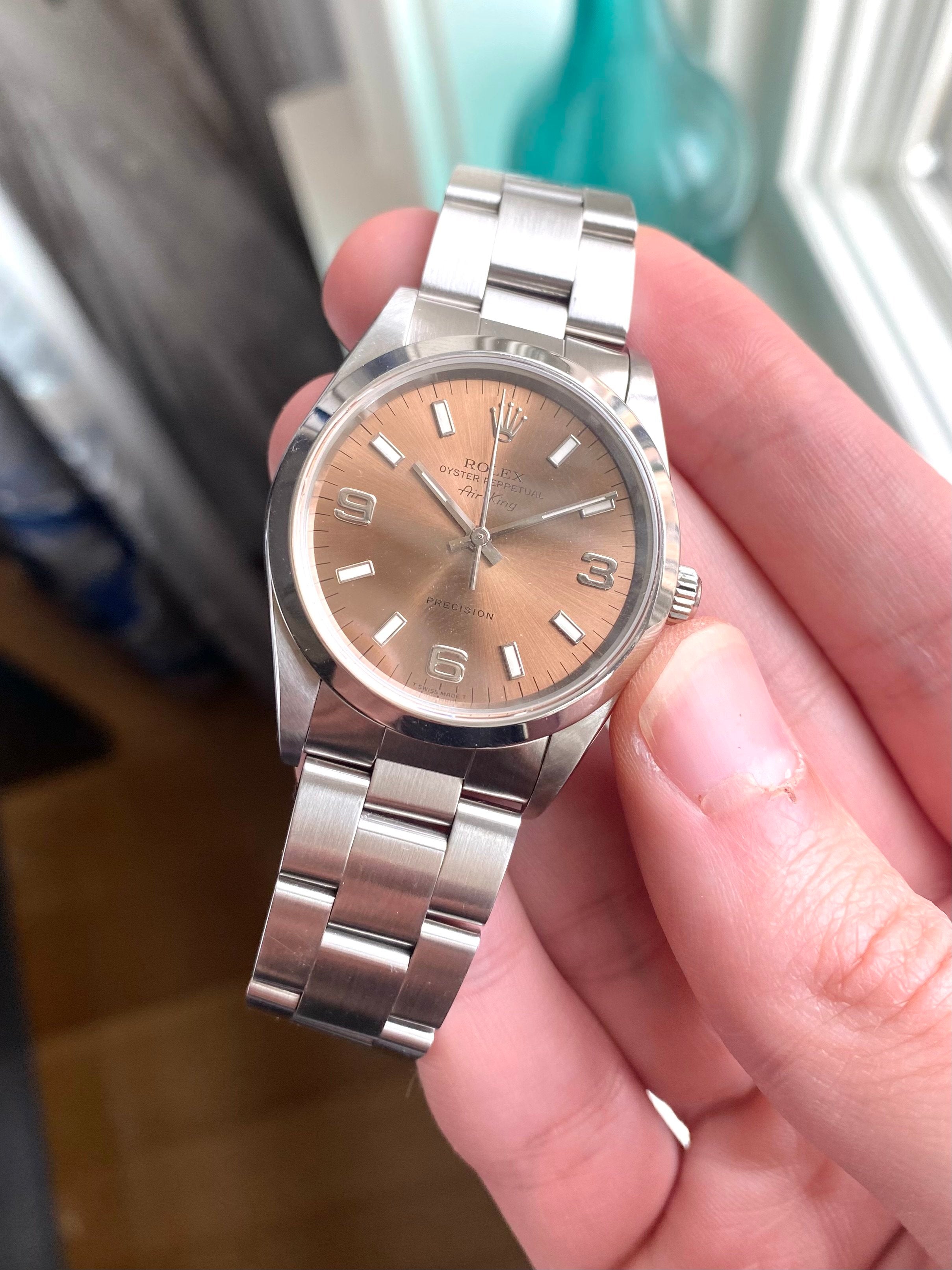 Rolex Air King 14000 - Salmon Pink.