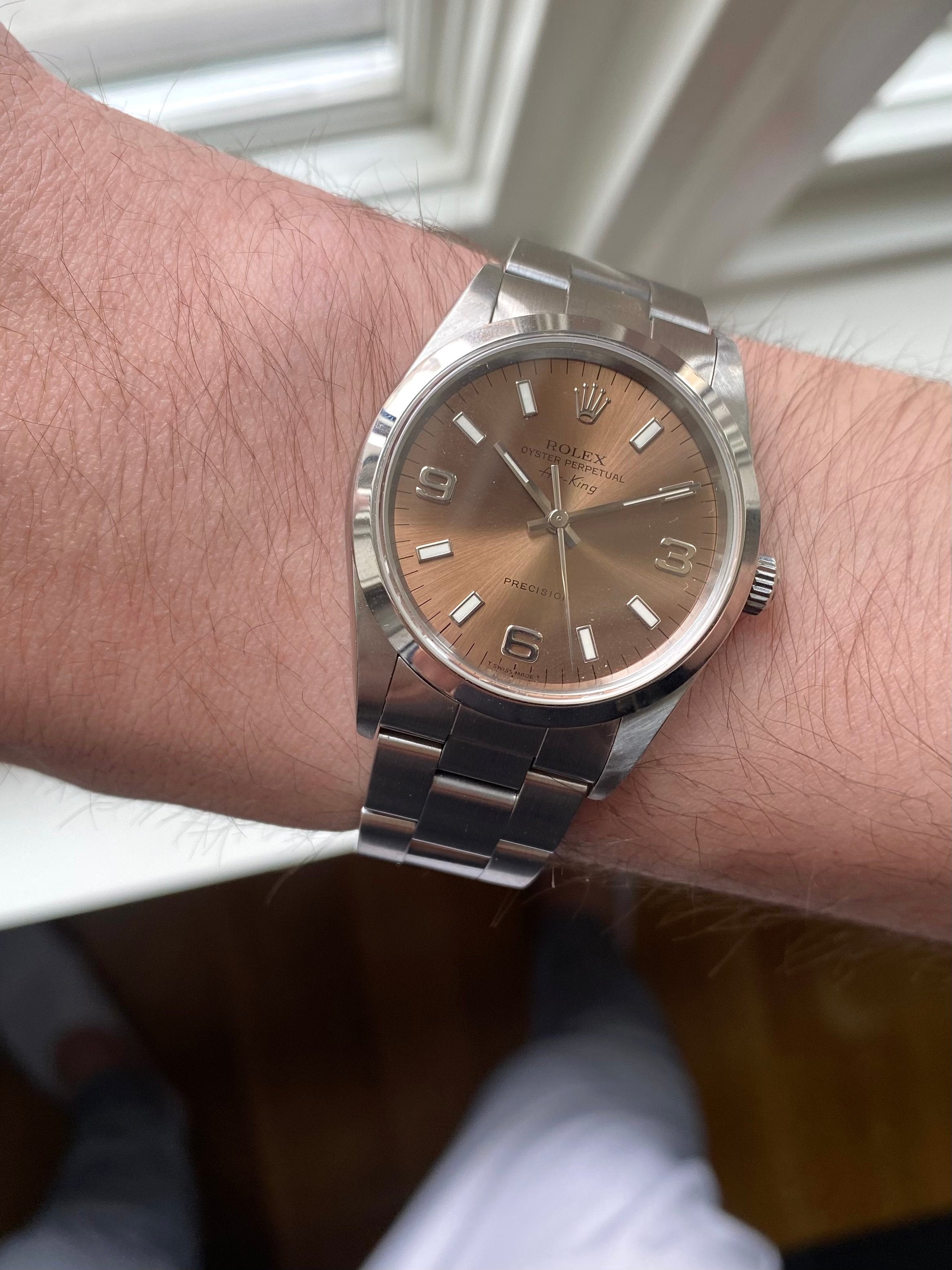 Rolex Air King 14000 - Salmon Pink.