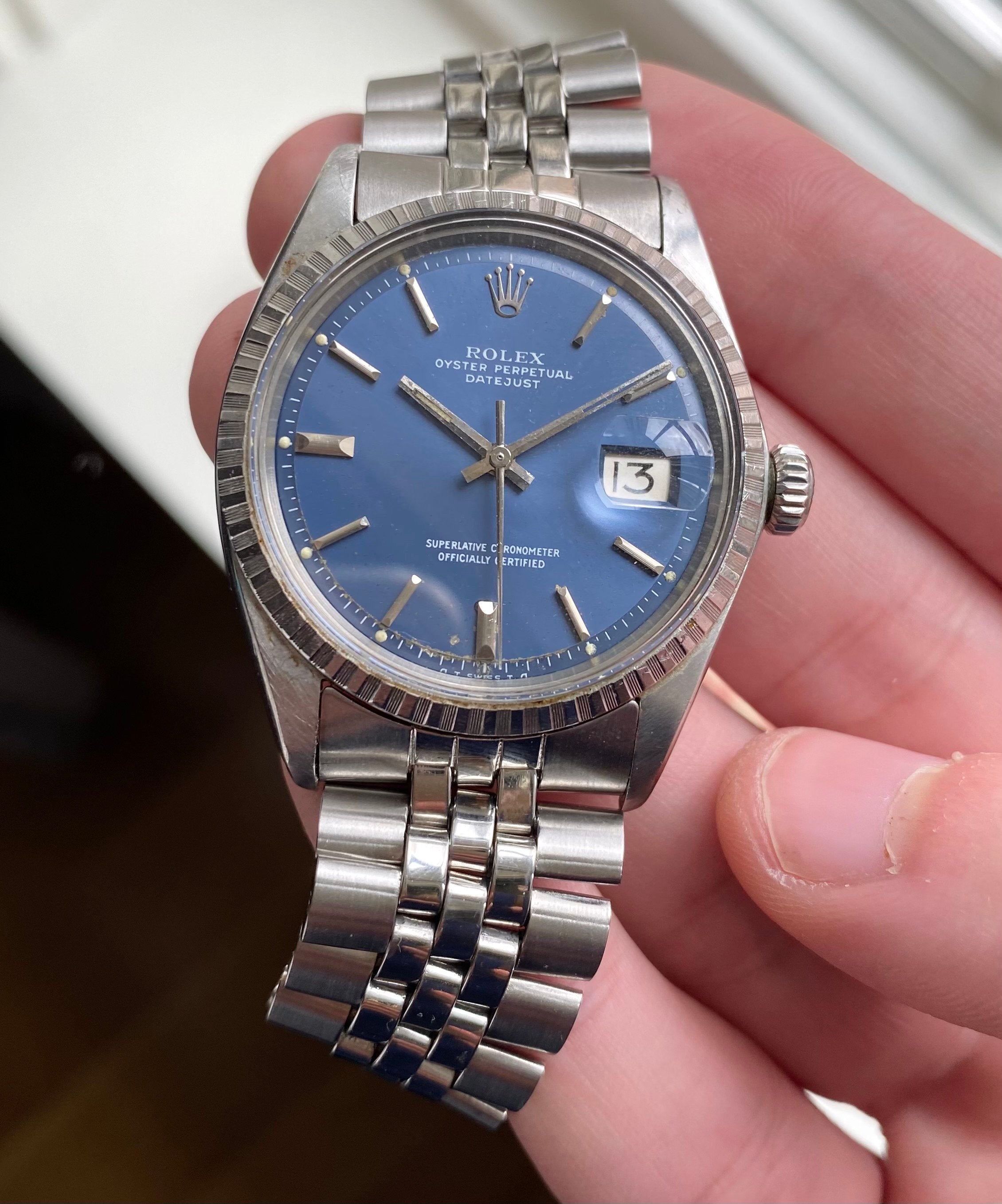 Rolex Datejust ref. 1603 — Blue Sigma Dial