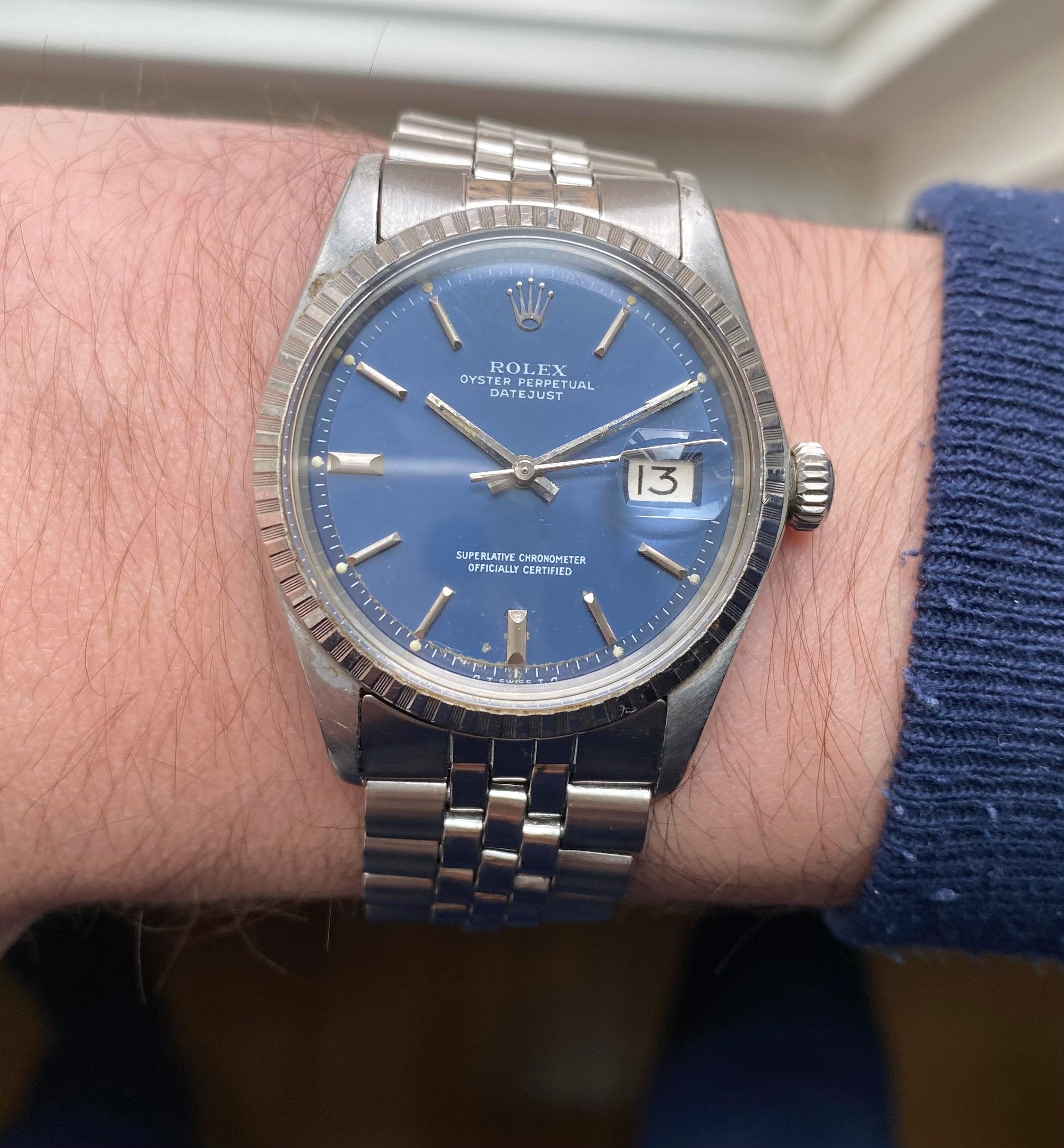 Rolex Datejust ref. 1603 — Blue Sigma Dial