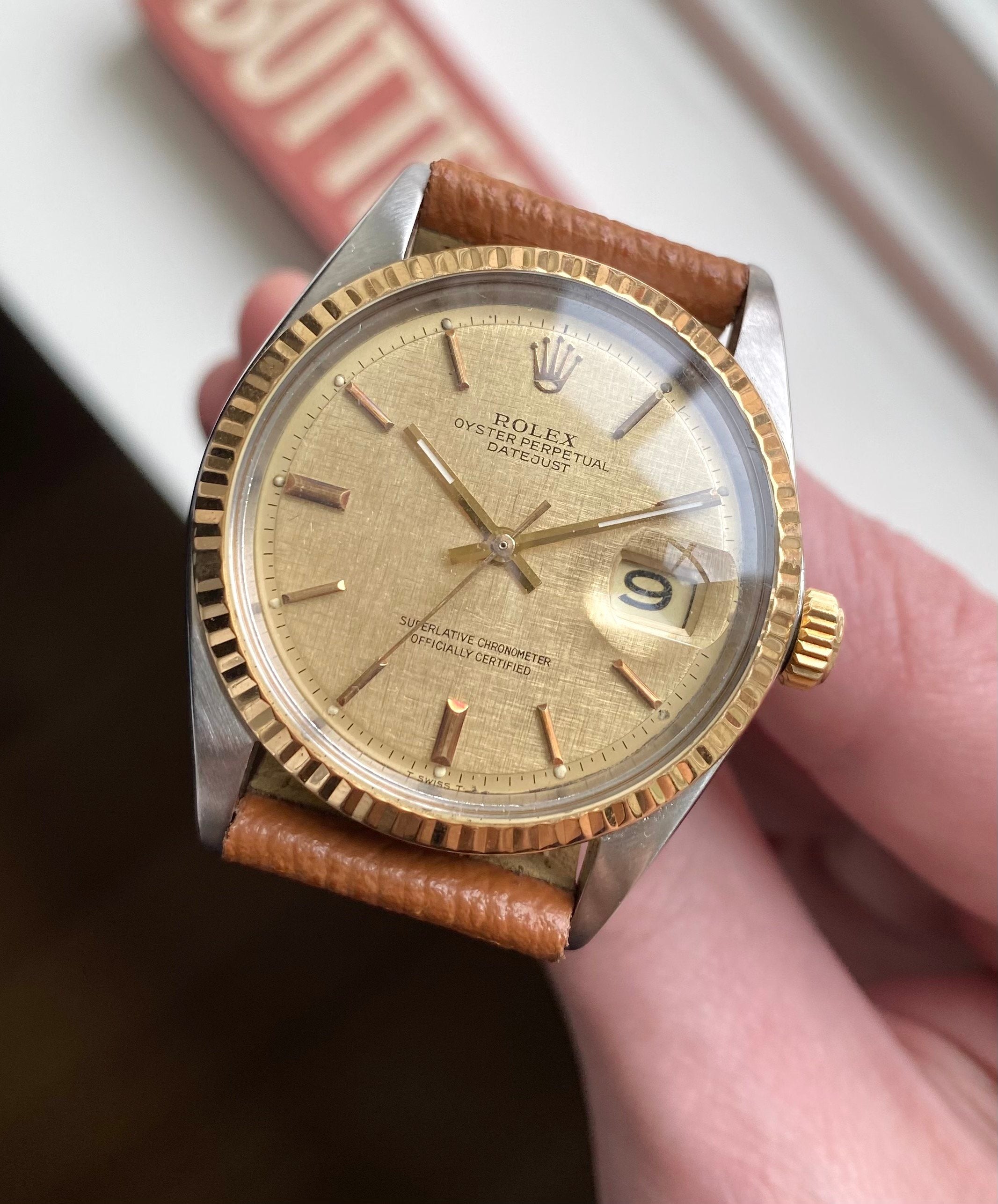 Rolex Datejust ref. 1601 — Champagne Linen Dial