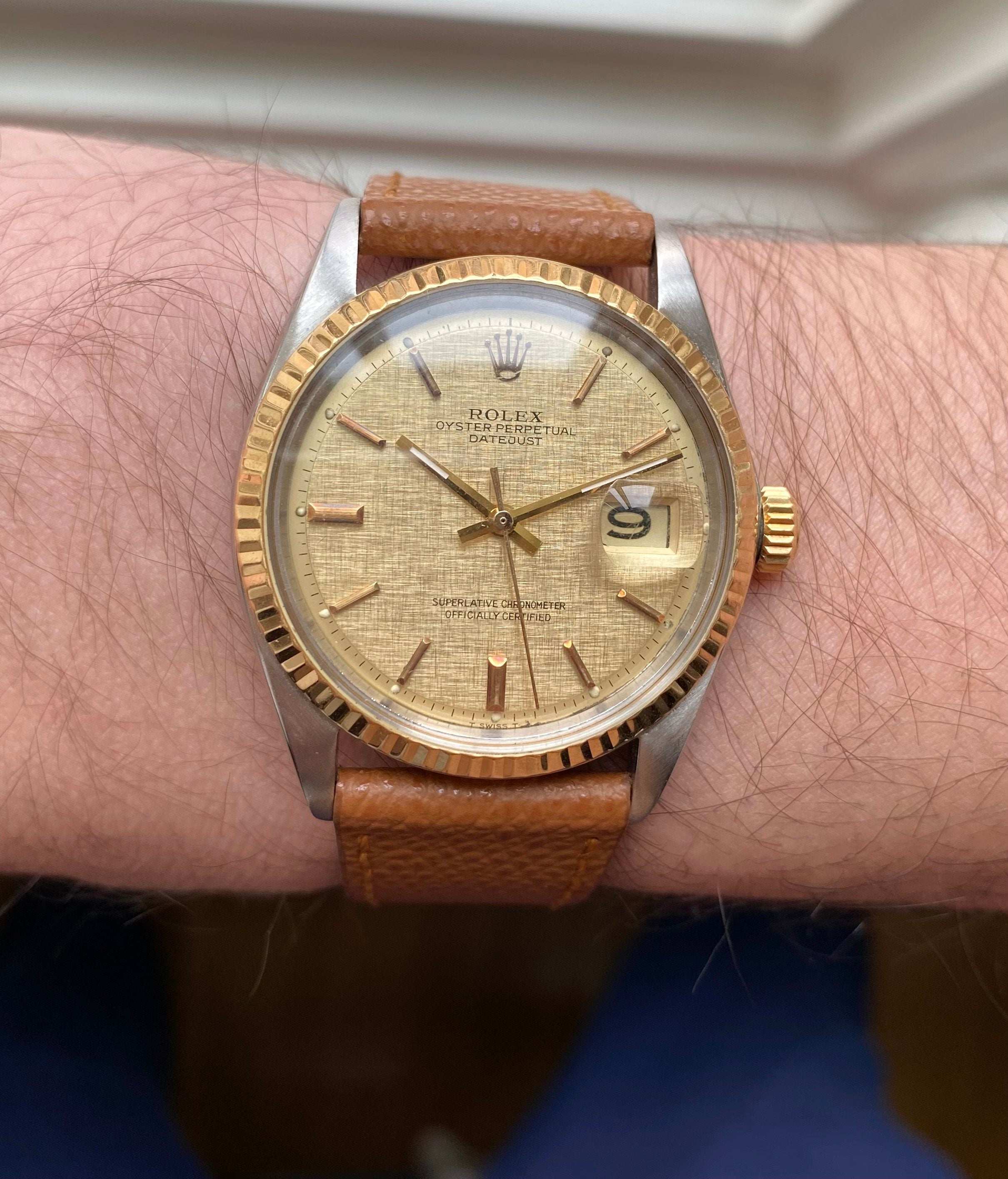 Rolex Datejust ref. 1601 — Champagne Linen Dial