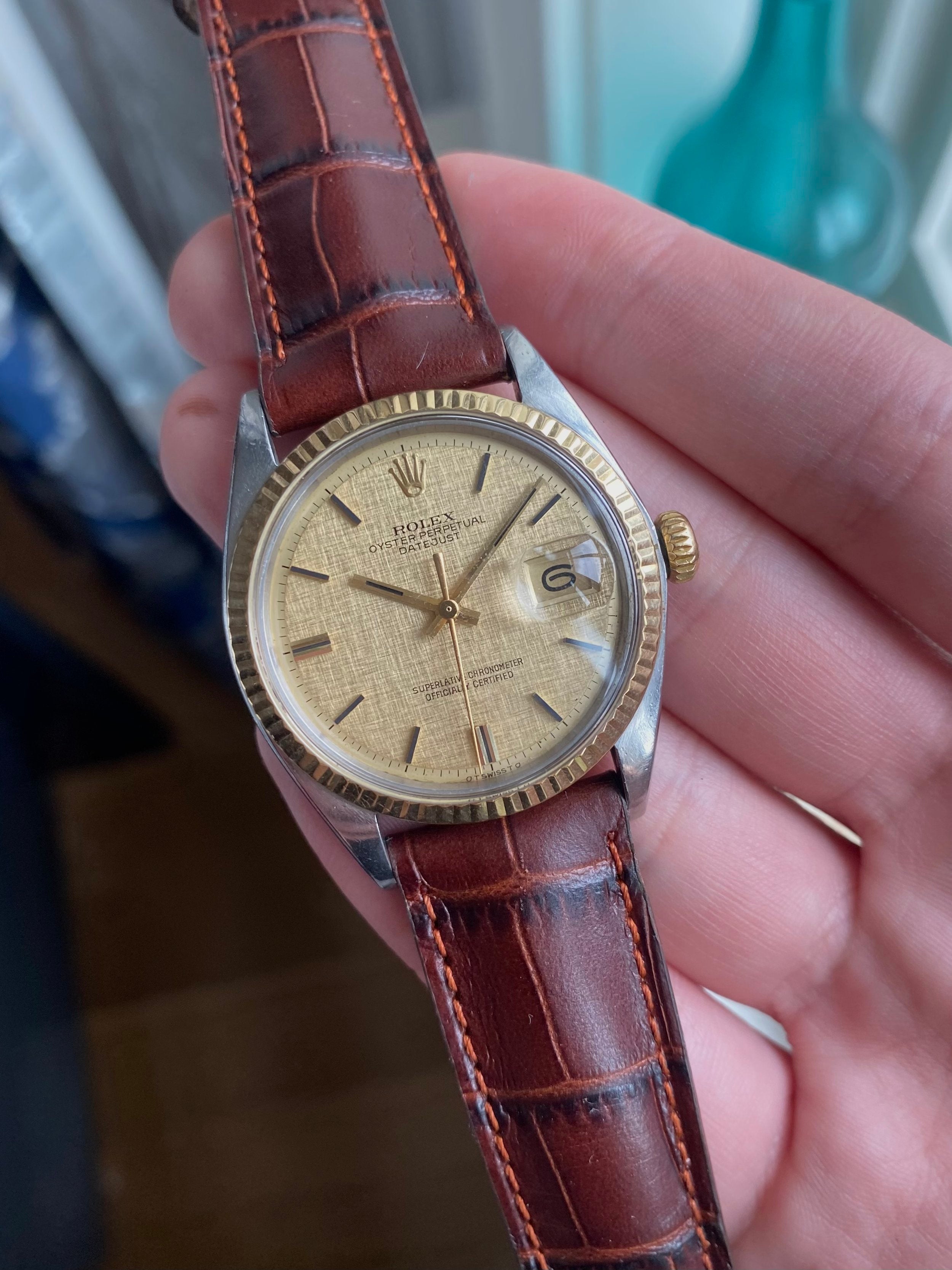 Rolex Datejust 1601 - Champagne Linen.