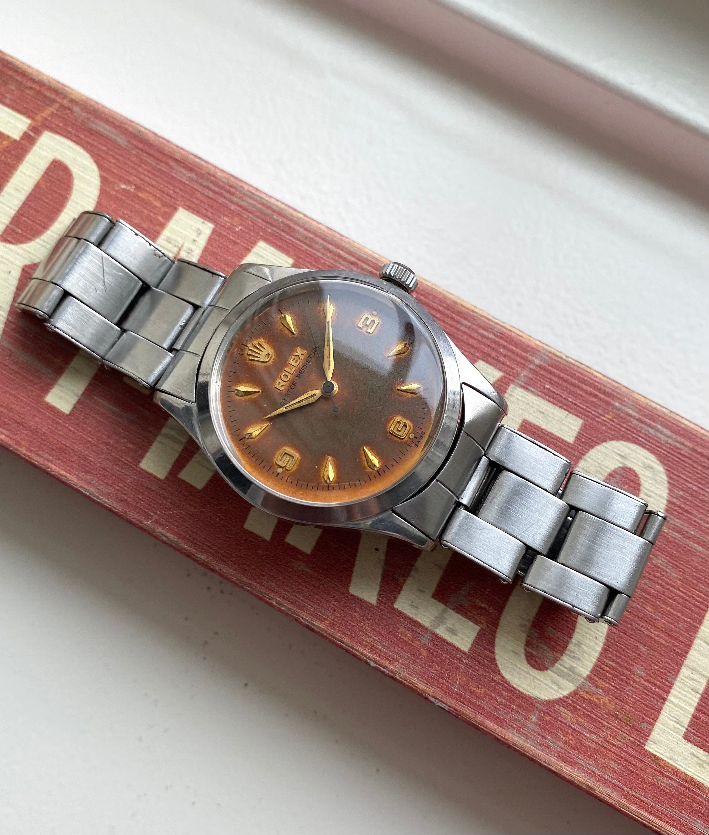 Rolex Oyster Perpetual ref. 6532 — "Explorer" Patina Dial