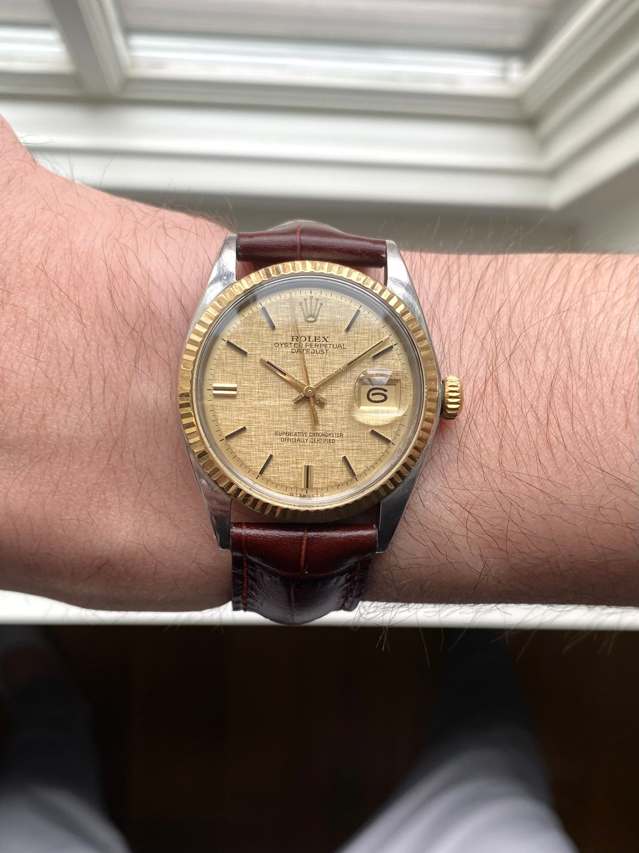 Rolex Datejust 1601 - Champagne Linen.