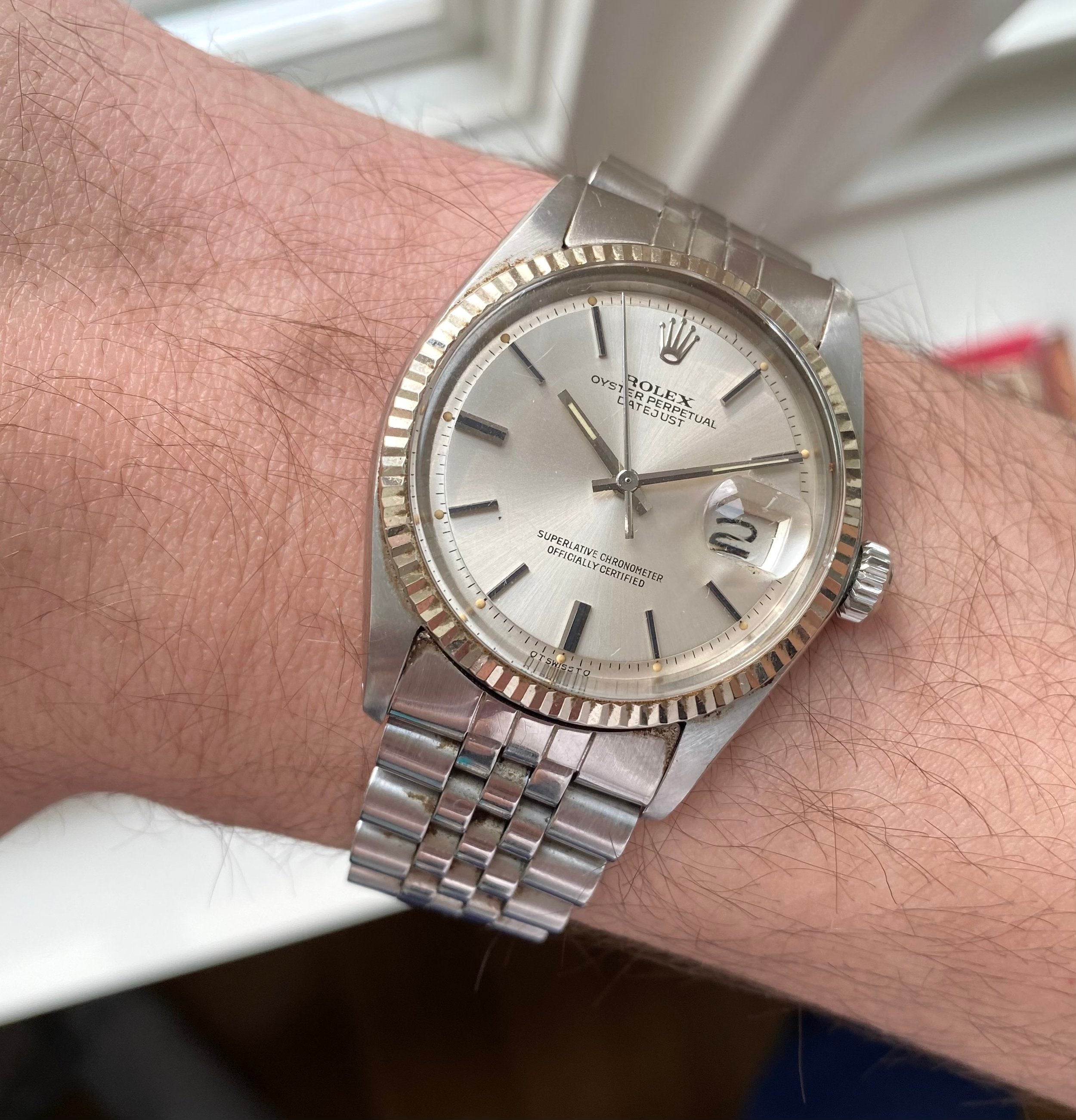 Rolex Datejust ref. 1601 — Silver Sigma Dial