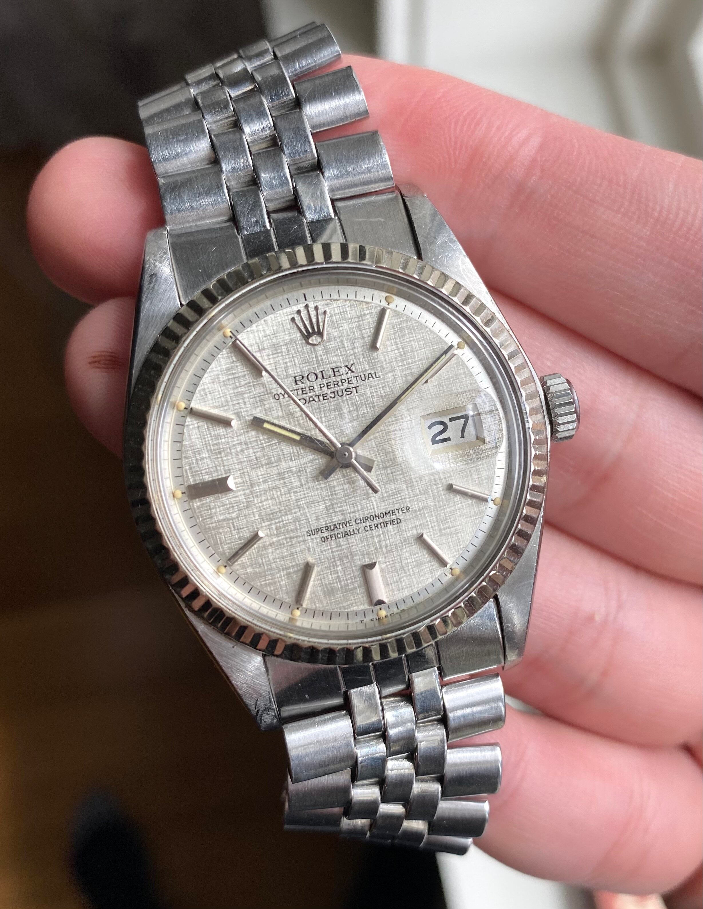 Rolex Datejust ref. 1601 — Linen Dial