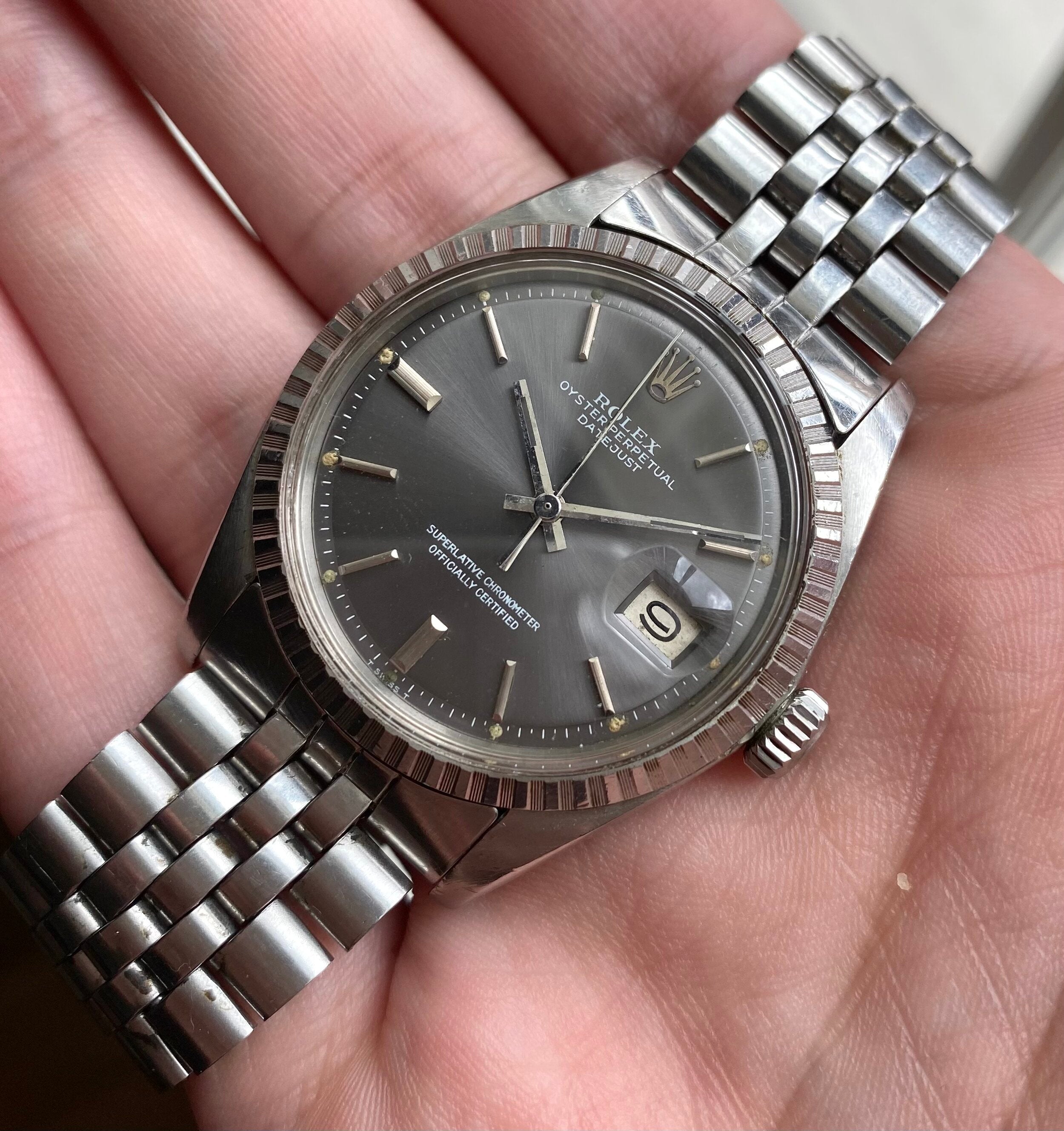 Rolex Datejust ref. 1603 — Grey Dial