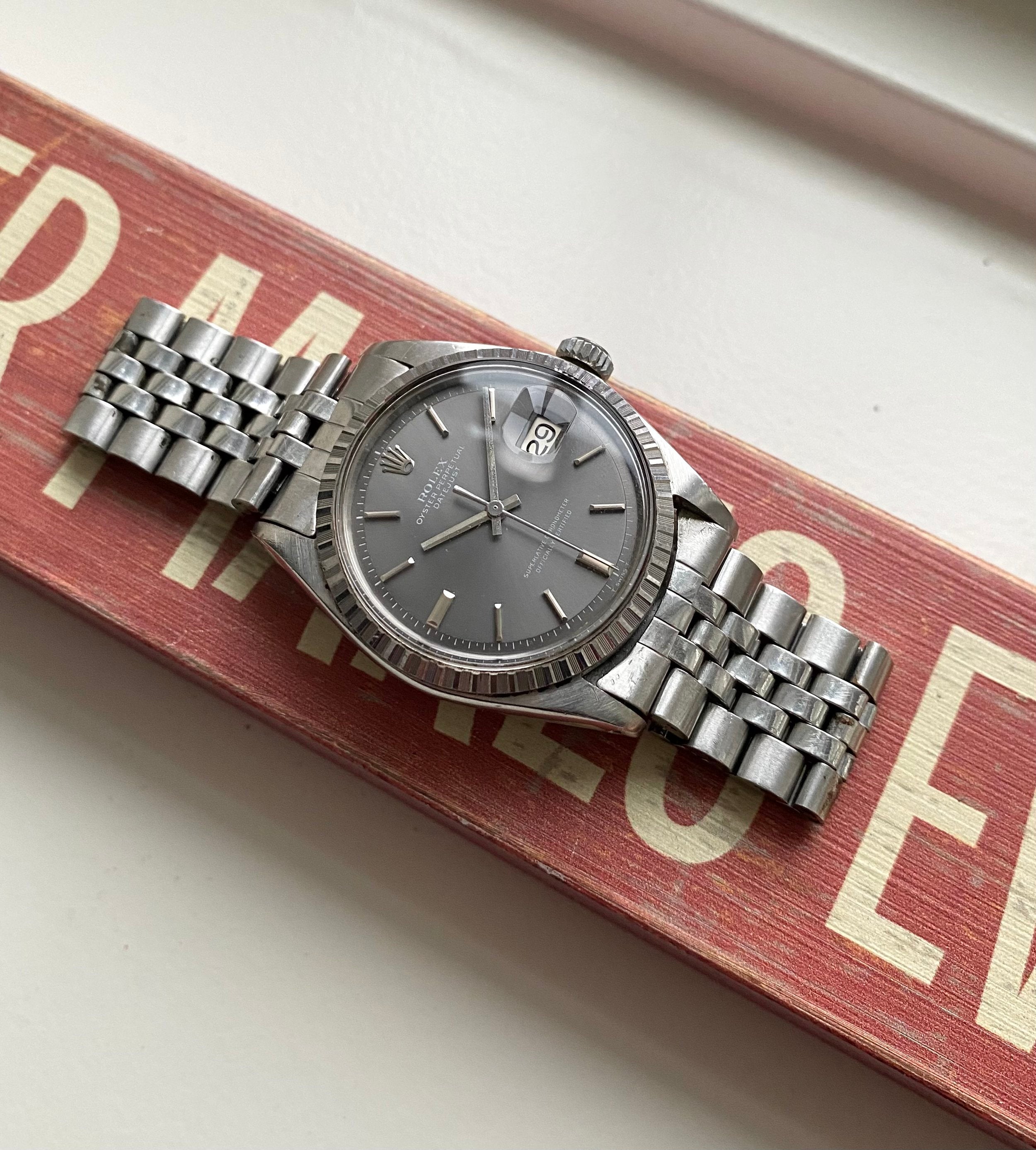 Rolex Datejust ref. 1603 — Grey Sunburst