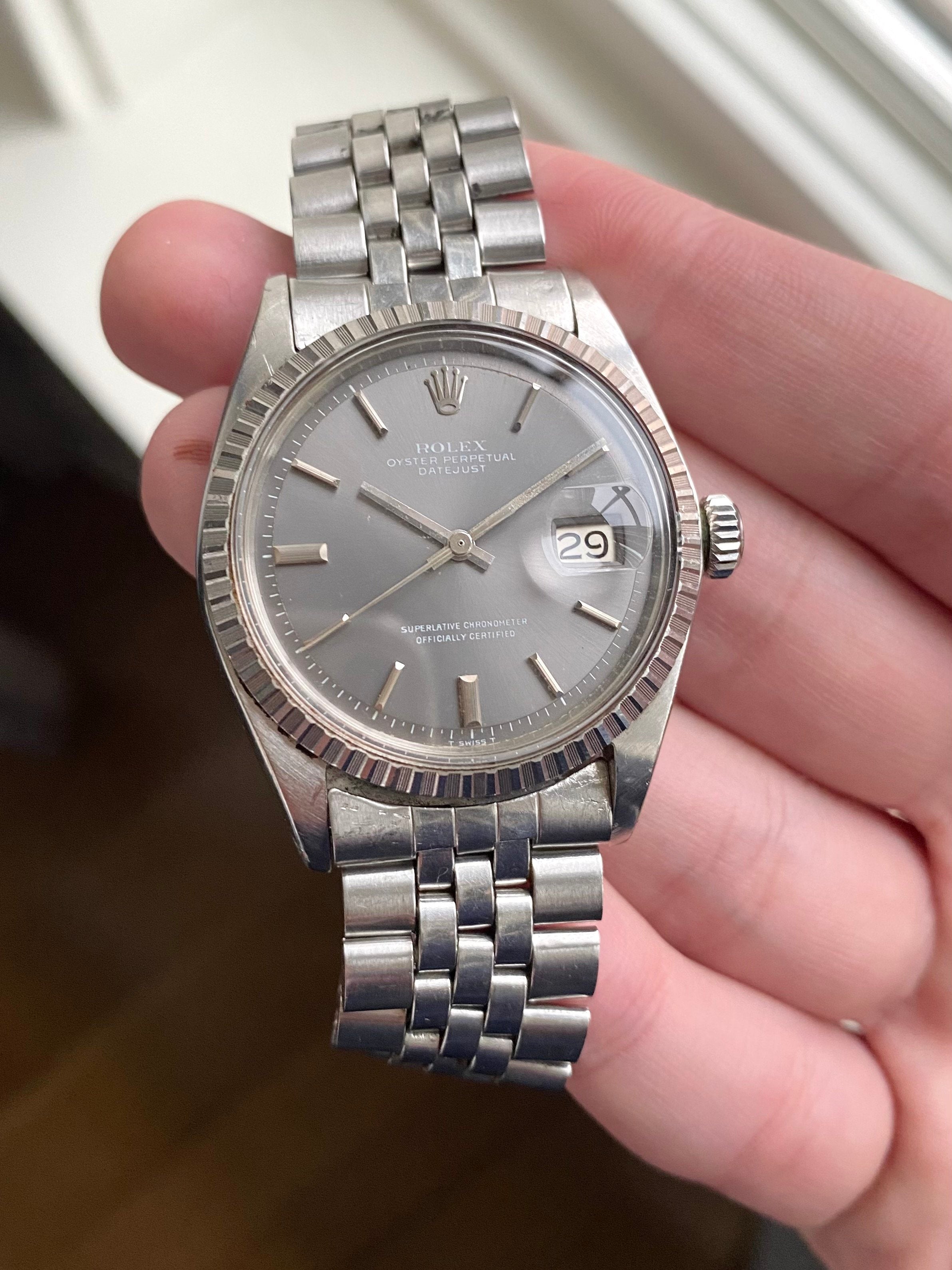 Rolex Datejust ref. 1603 — Grey Sunburst