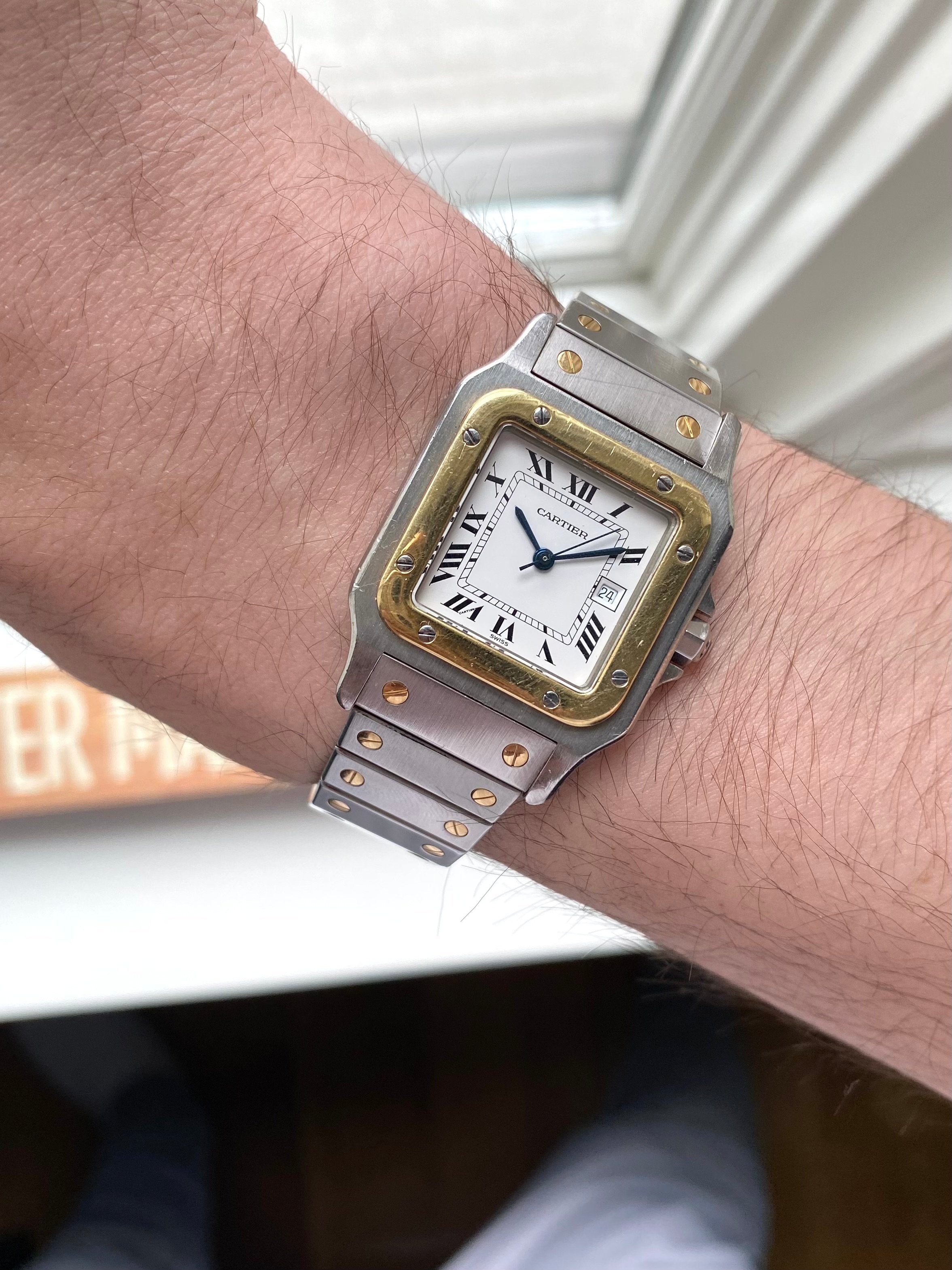 Cartier Santos 2961 - White Roman Numerals.