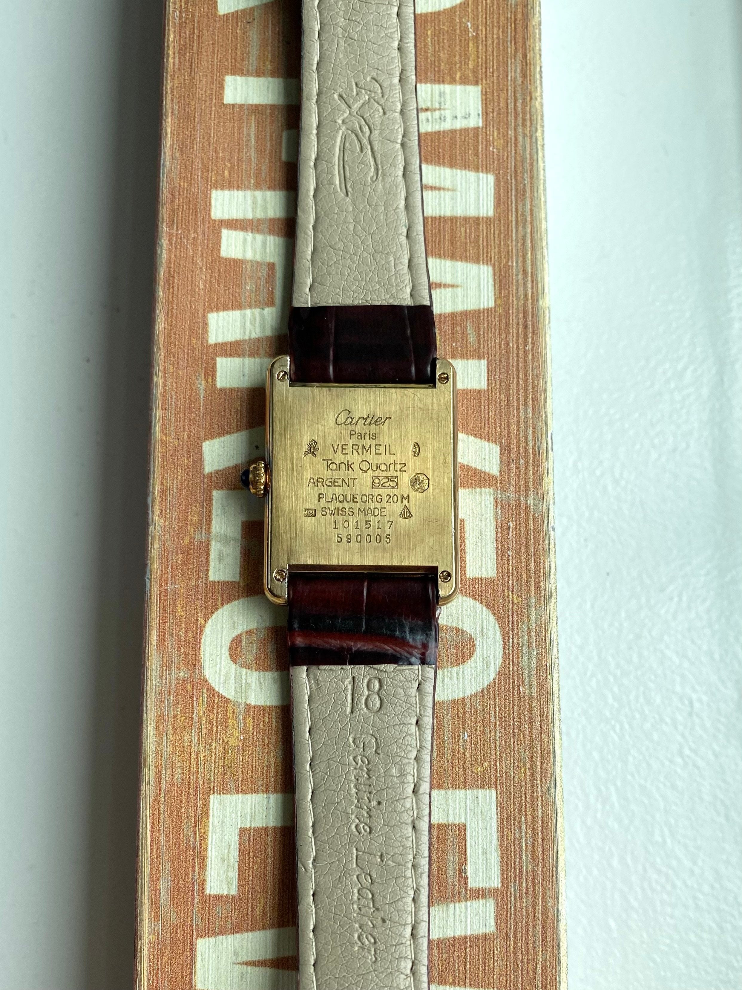 Cartier Tank - Cream Roman numerals.