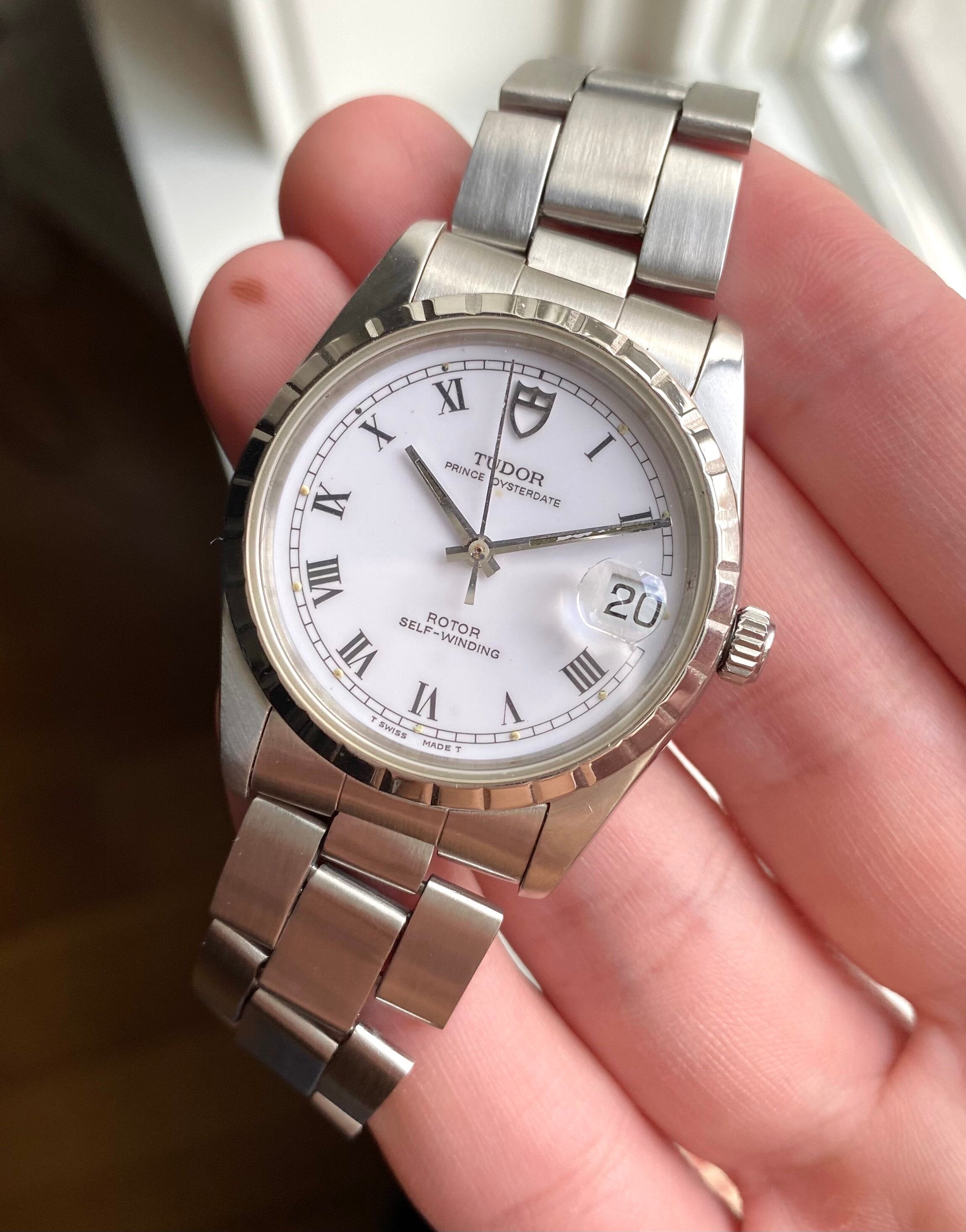 Tudor Prince Oysterdate — White Roman Numeral Dial