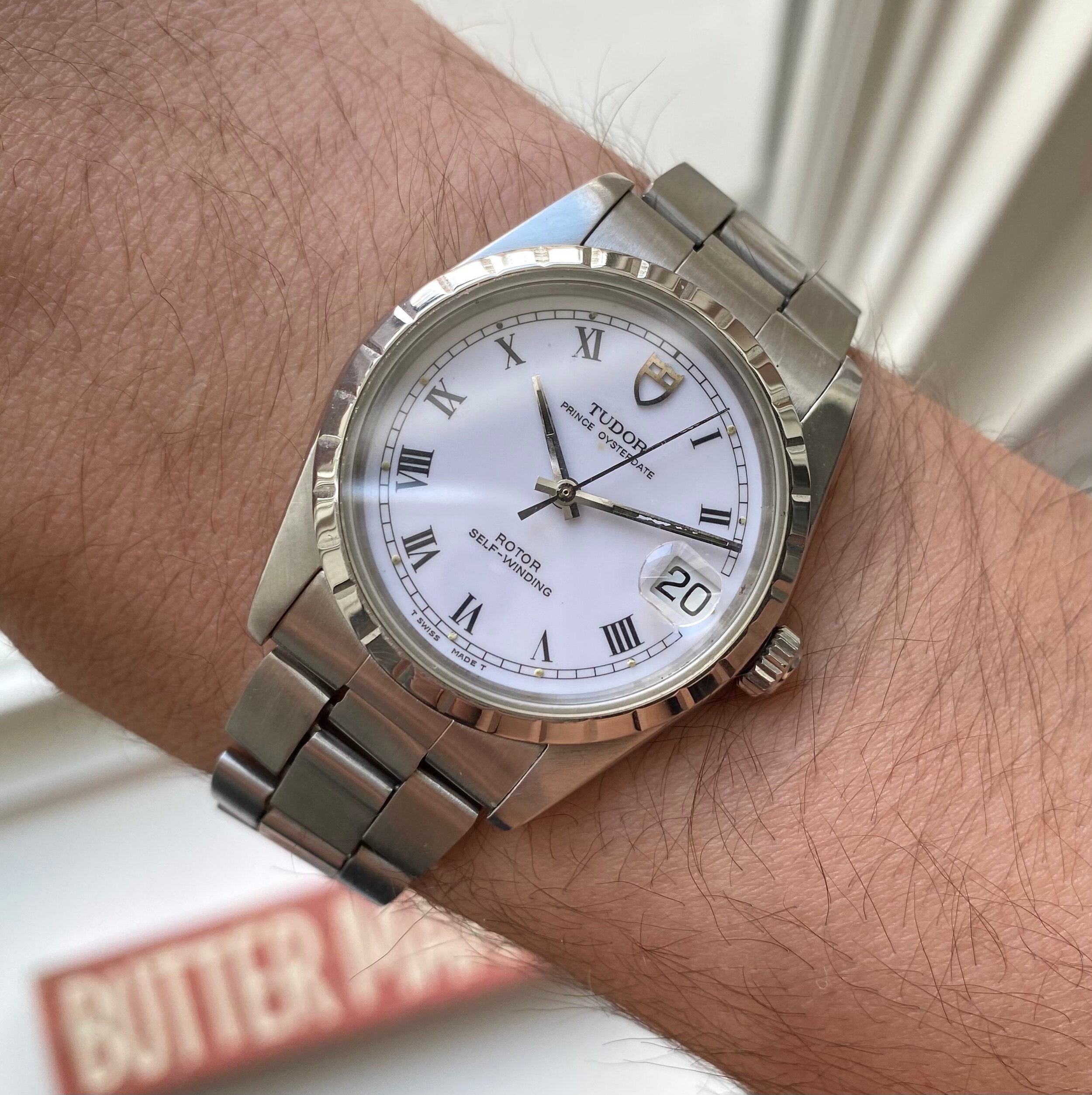 Tudor Prince Oysterdate — White Roman Numeral Dial