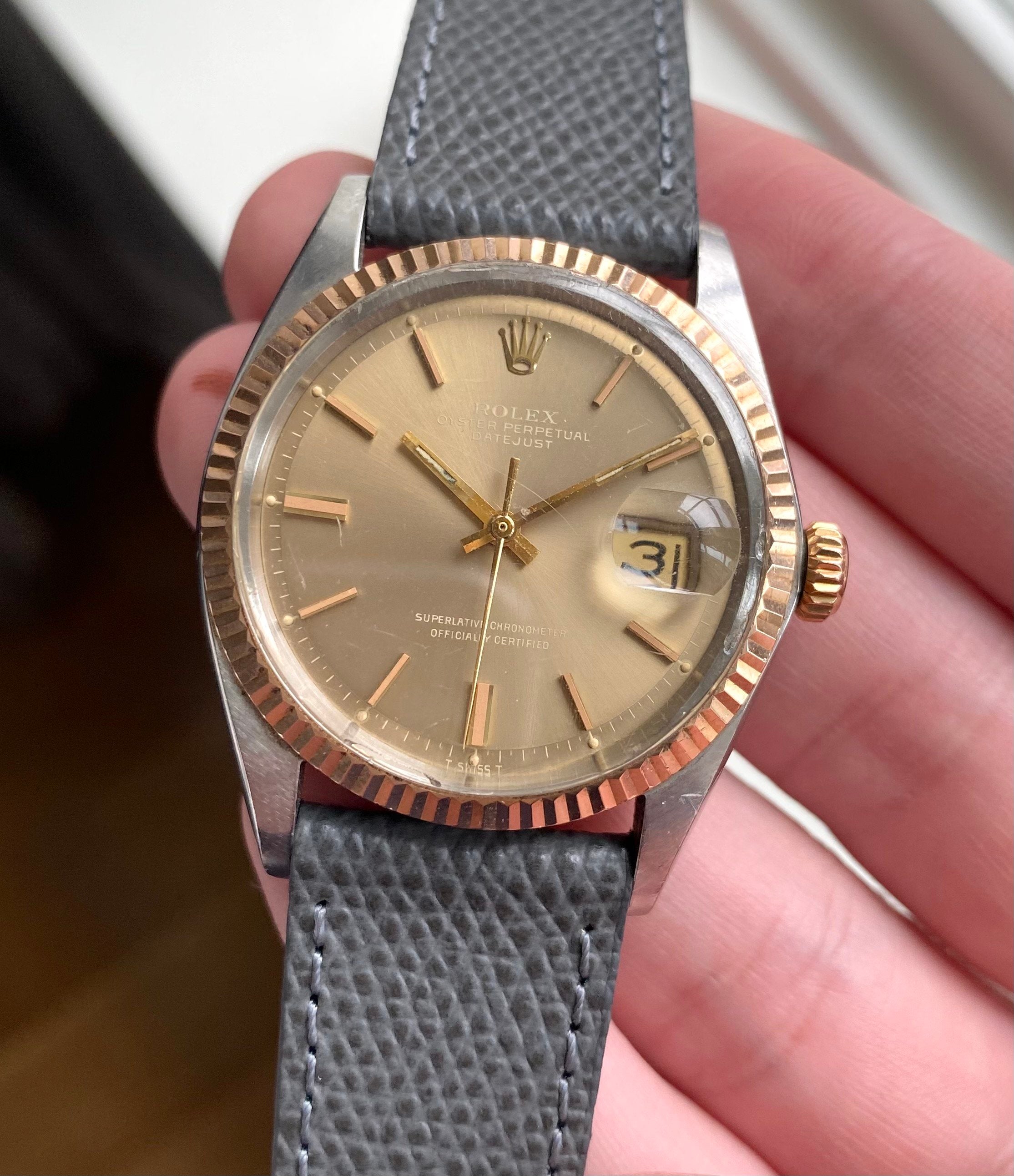 Rolex Datejust ref. 1601 — Rose Gold