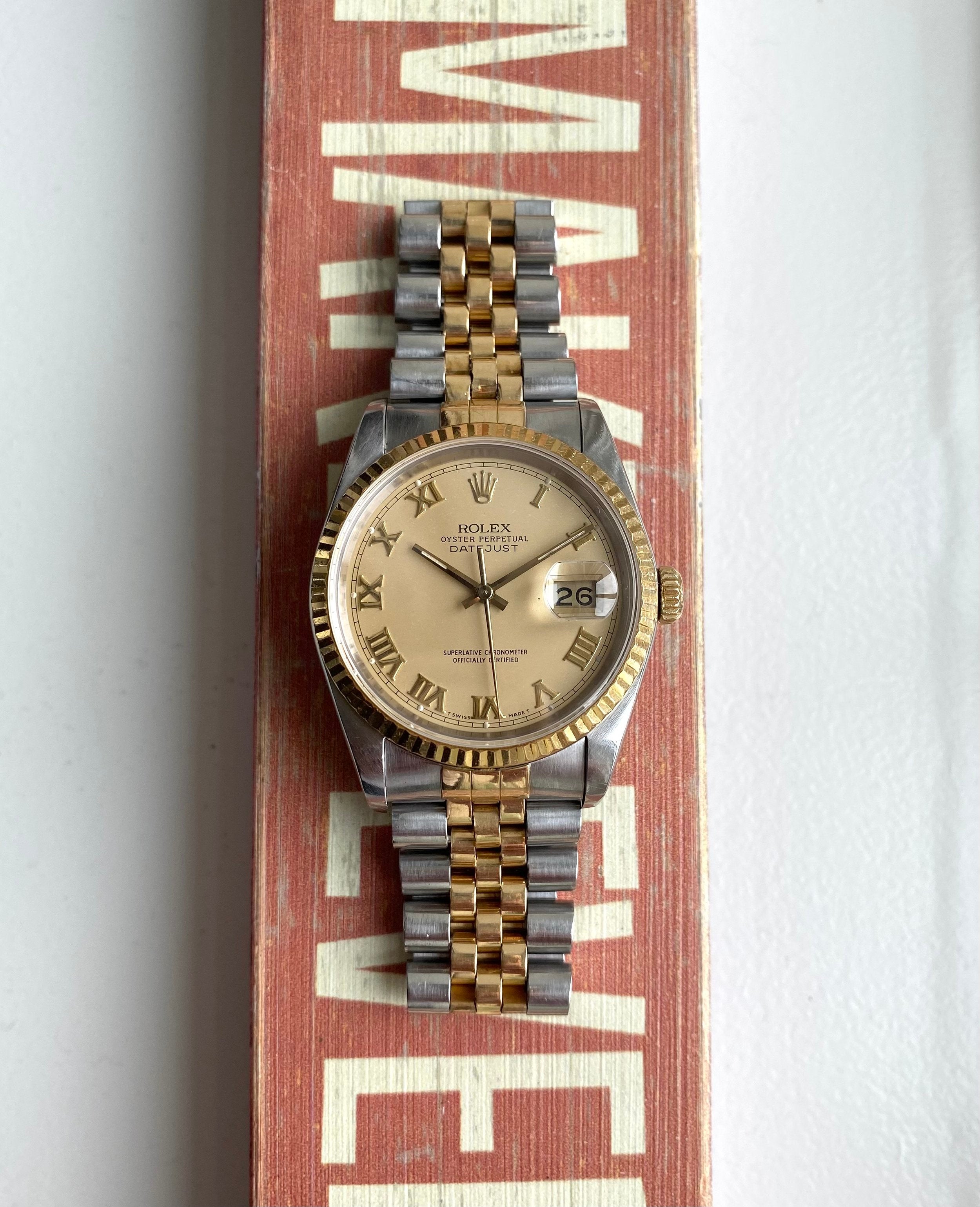 Rolex Datejust 16233 - Cream Roman