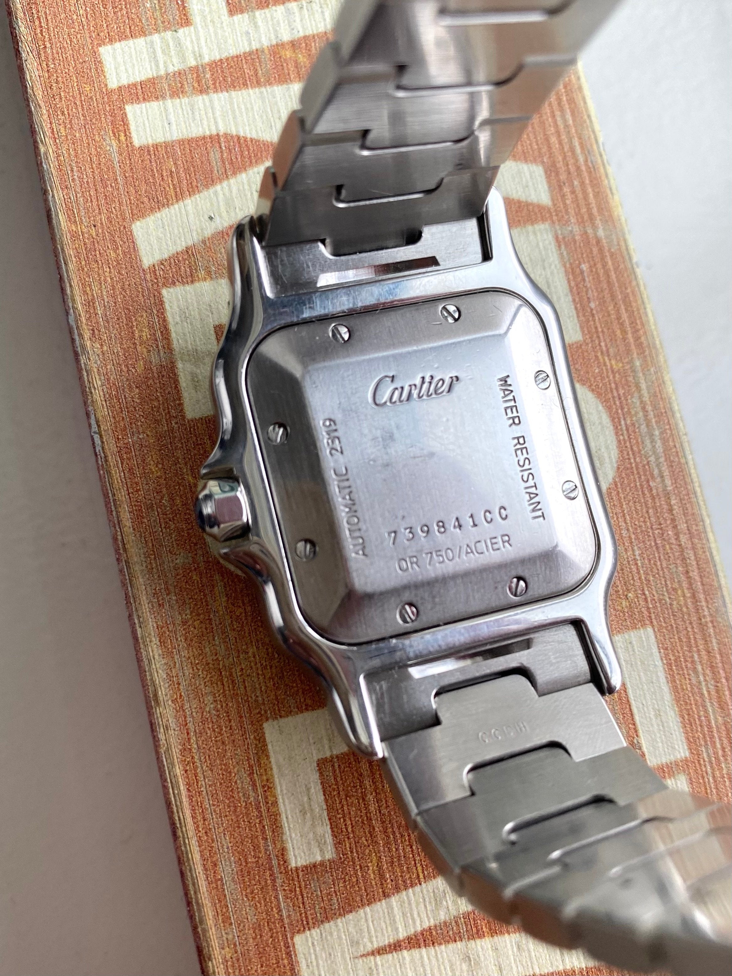 Cartier Santos 2319 - Guiolloche Dial.