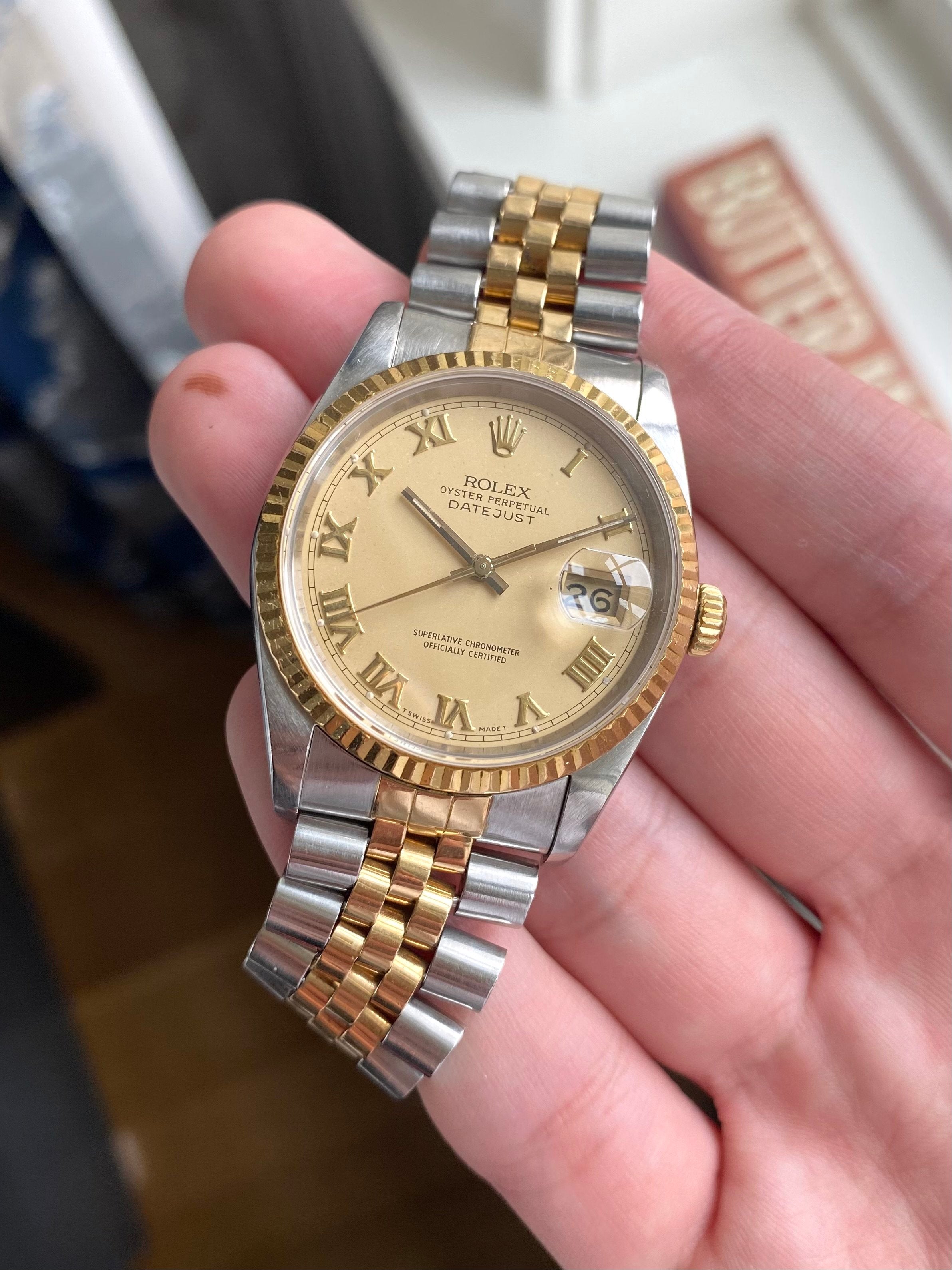 Rolex Datejust 16233 - Cream Roman