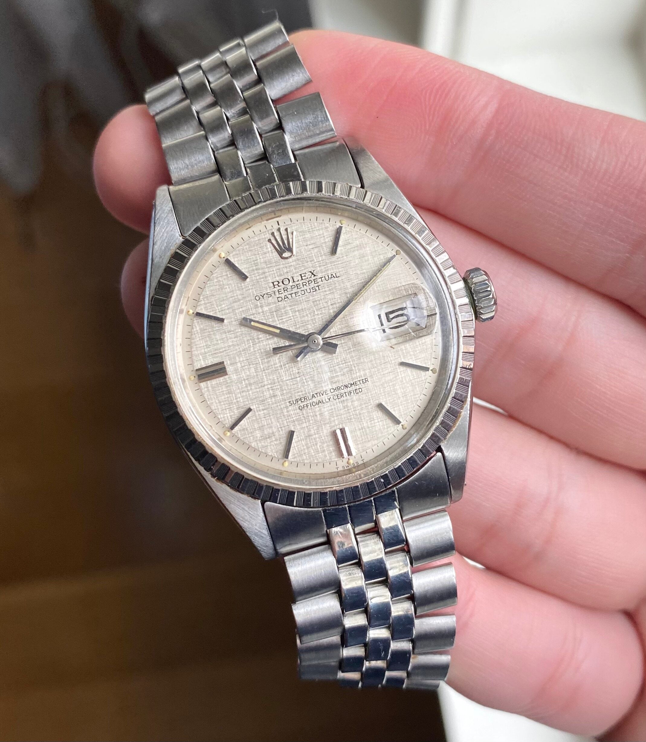 Rolex Datejust ref. 1603 — Linen Dial