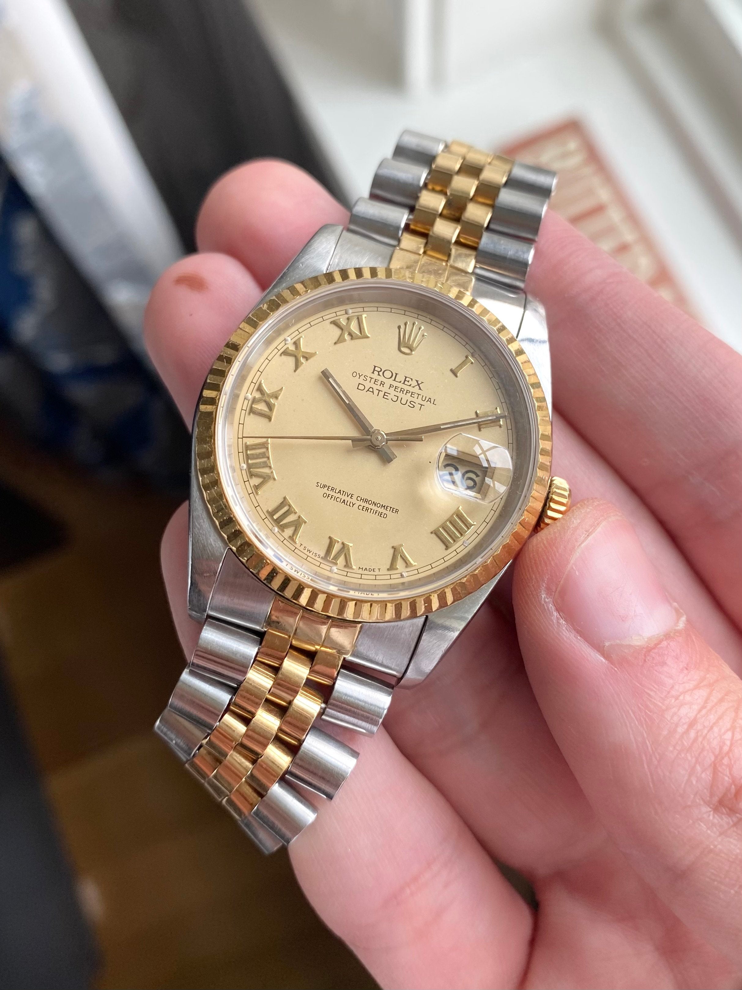 Rolex Datejust 16233 - Cream Roman