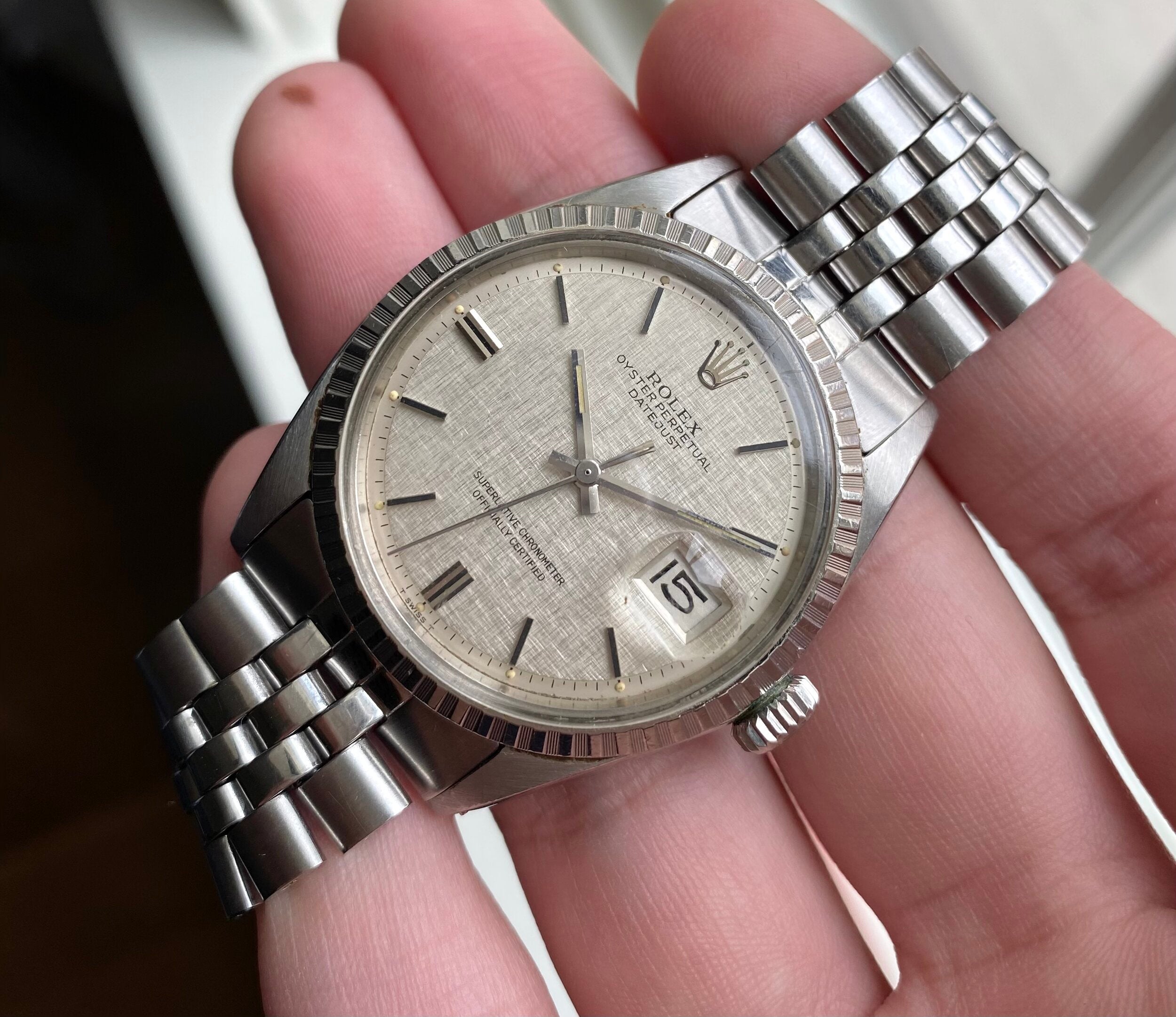 Rolex Datejust ref. 1603 — Linen Dial