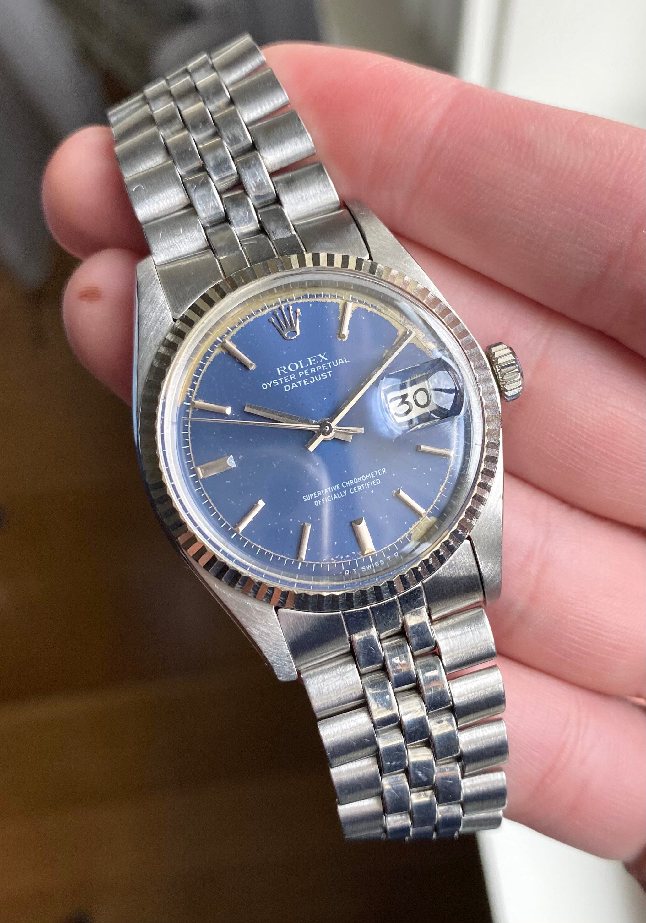 Rolex Datejust ref. 1601 — Blue Dial