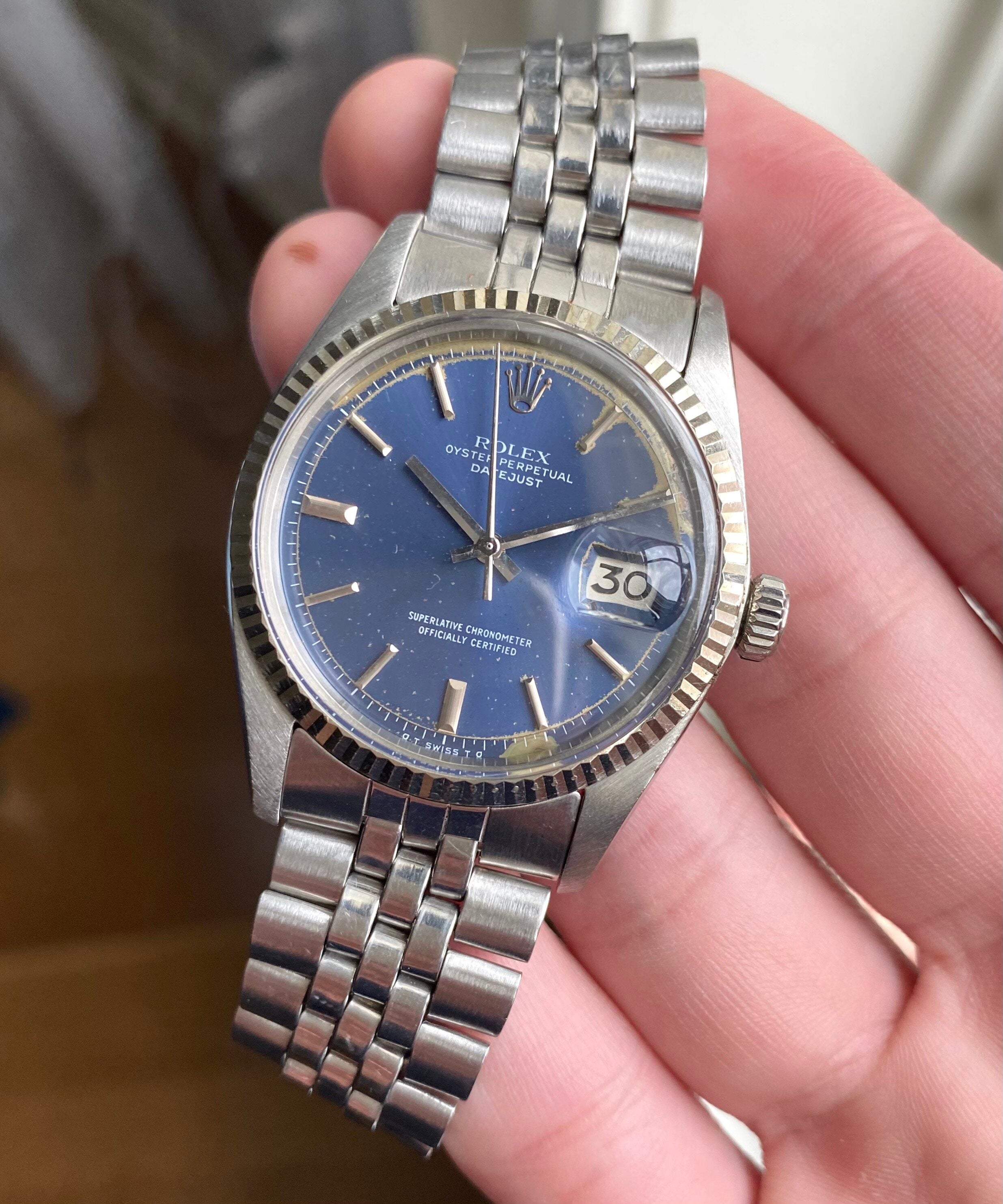 Rolex Datejust ref. 1601 — Blue Dial