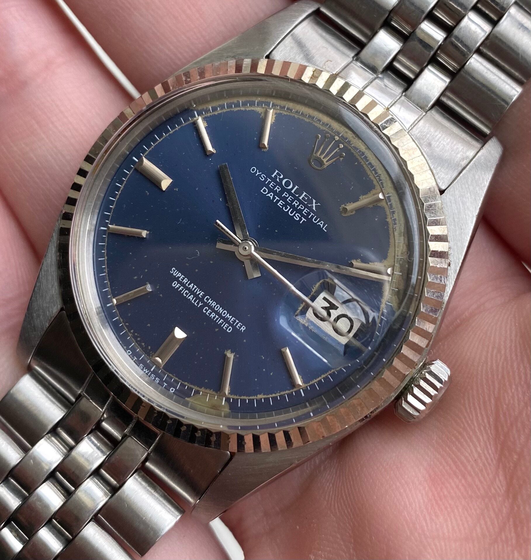 Rolex Datejust ref. 1601 — Blue Dial