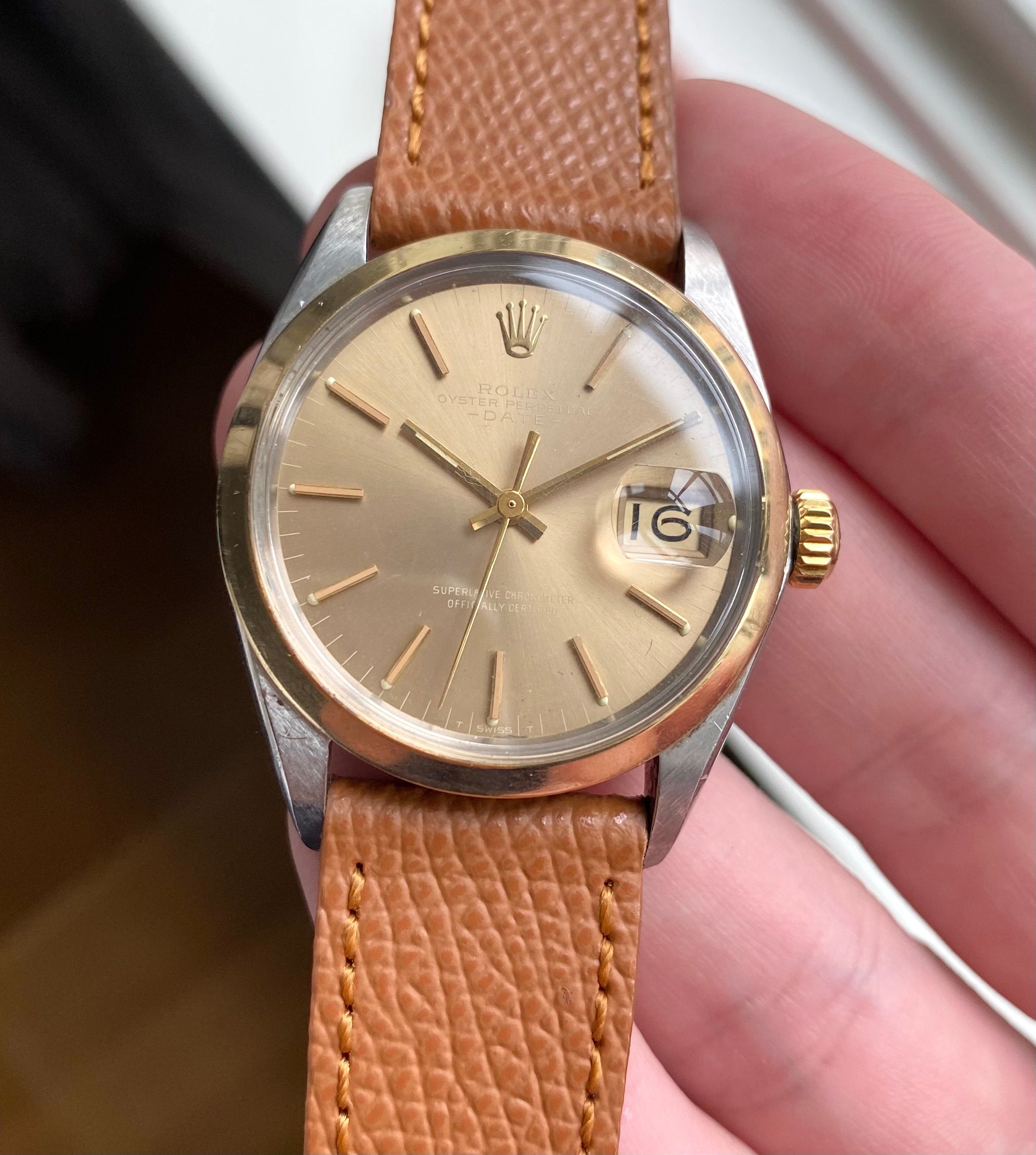 Rolex Oyster Perpetual ref. 1500 — Two-tone Cappucino Dial