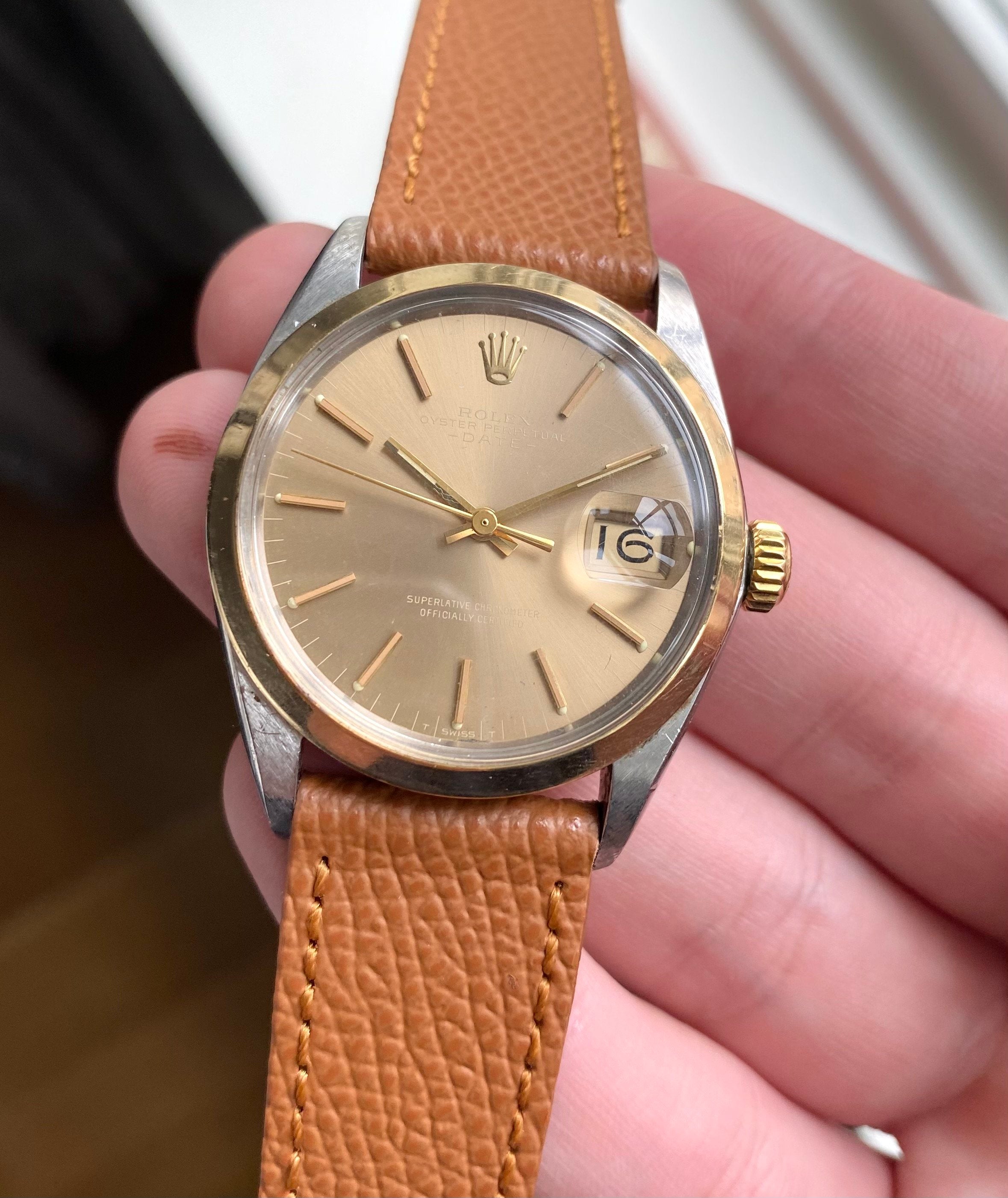 Rolex Oyster Perpetual ref. 1500 — Two-tone Cappucino Dial