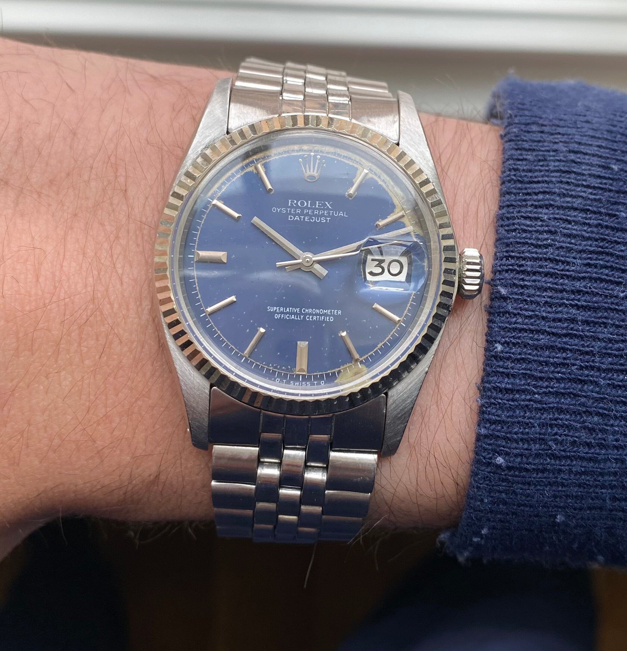 Rolex Datejust ref. 1601 — Blue Dial