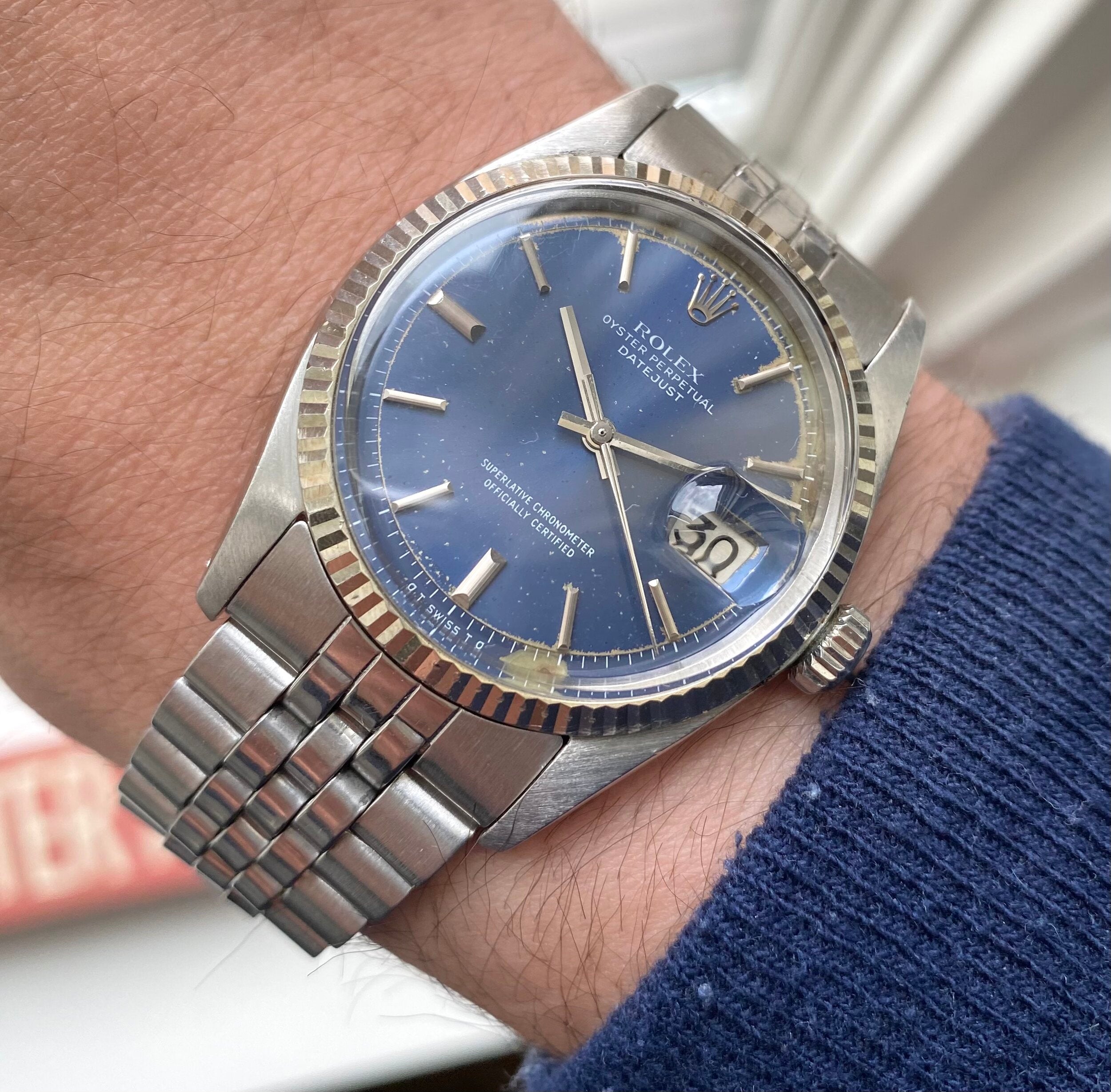 Rolex Datejust ref. 1601 — Blue Dial