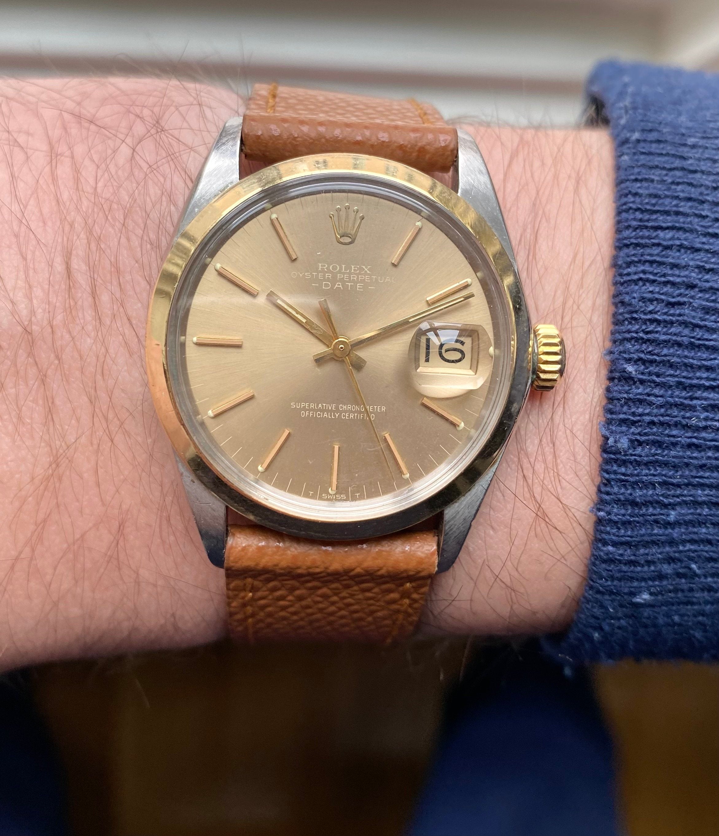 Rolex Oyster Perpetual ref. 1500 — Two-tone Cappucino Dial