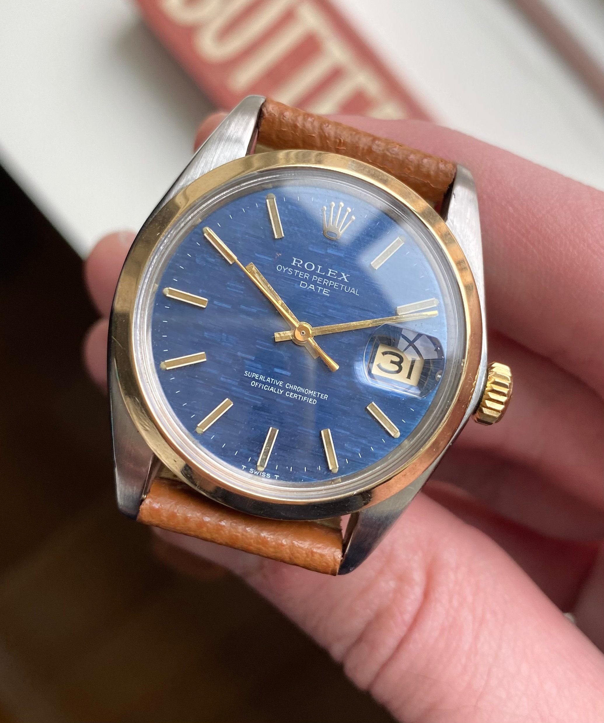 Rolex Oyster Perpetual ref. 1505 — Two-tone Mosaic Dial